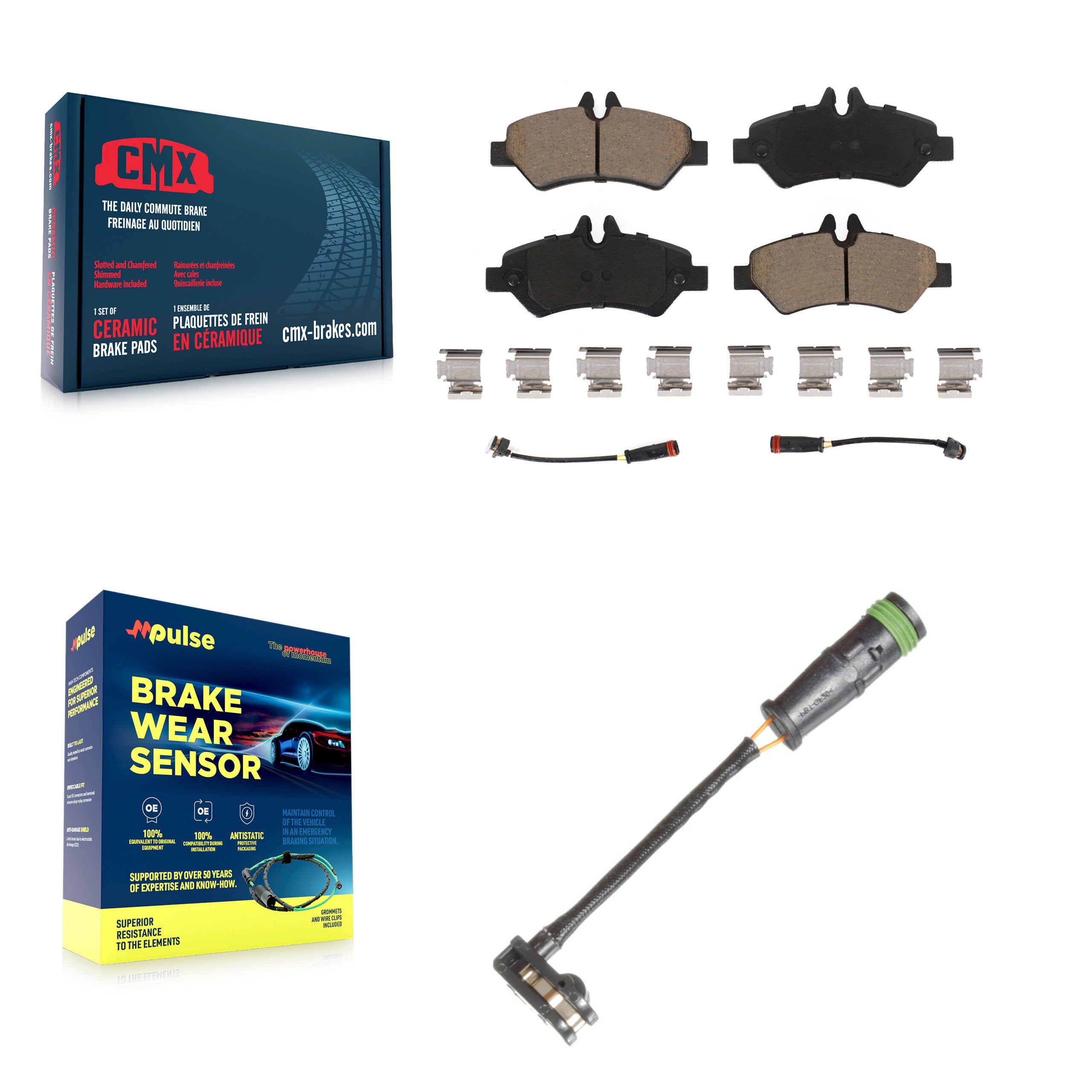 CMX KCW-101058 Disc Brake Pad for 2010-2018 Freightliner Sprinter 3500, Freightliner Sprinter 2500 - Rear product image