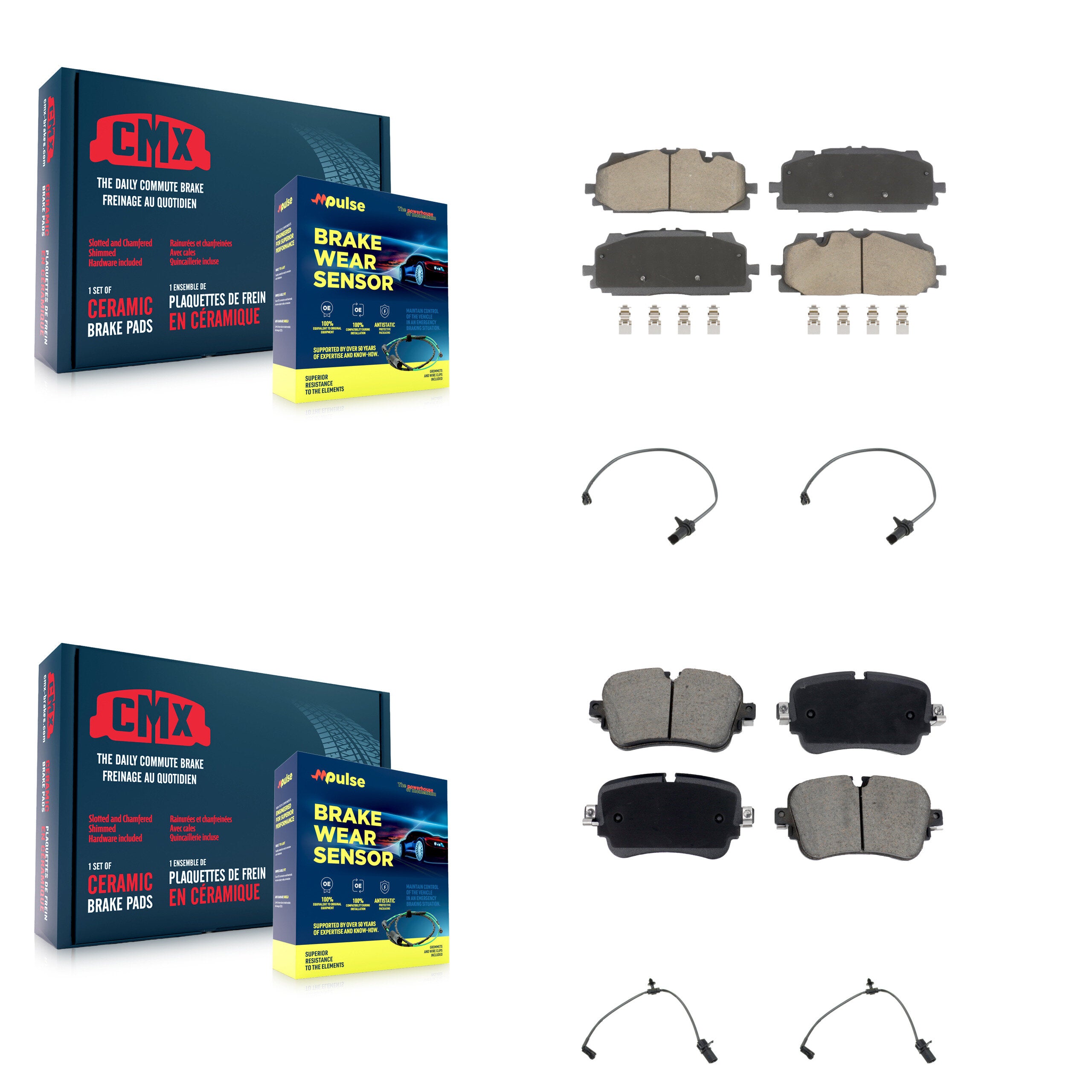 CMX KCW-101068 Disc Brake Pad for 2019-2020 Audi A8 Quattro, Audi Q7, Audi Q8 - Front and Rear product image