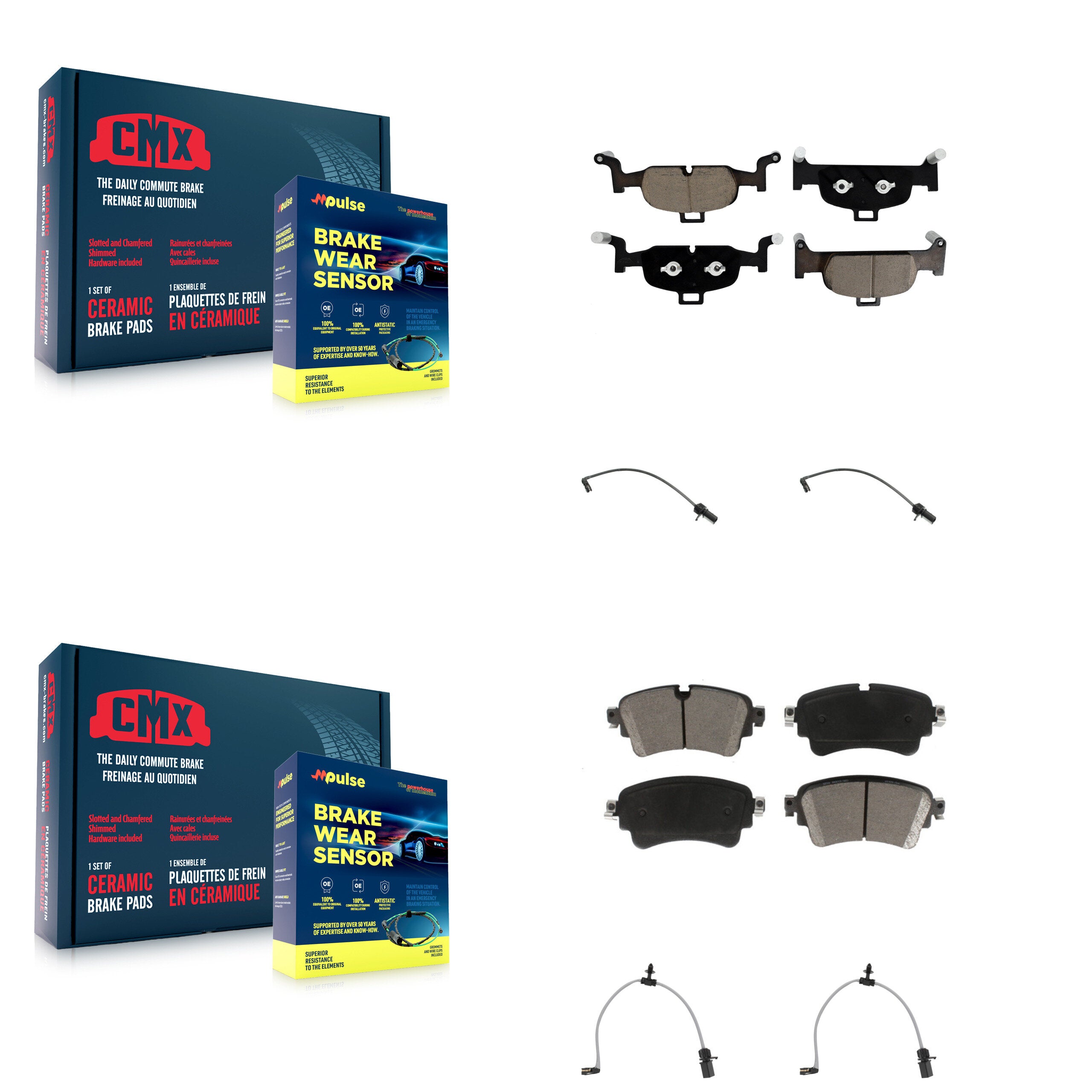 CMX KCW-101073 Disc Brake Pad for 2019-2020 Audi A6 Quattro - Front and Rear product image