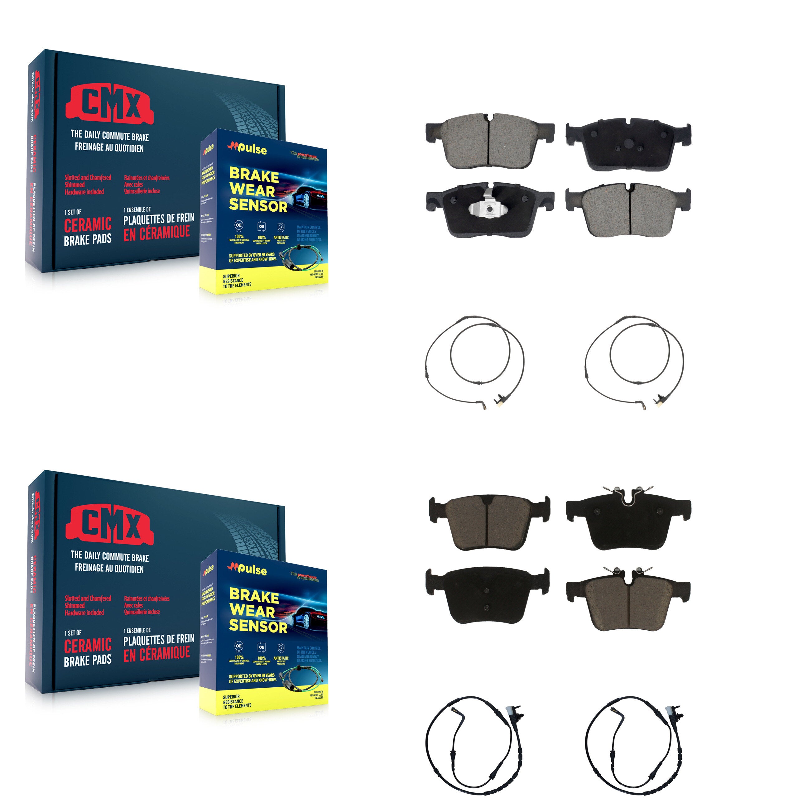 CMX KCW-101074 Disc Brake Pad for 2024 Land Rover Range Rover Velar - Front and Rear product image