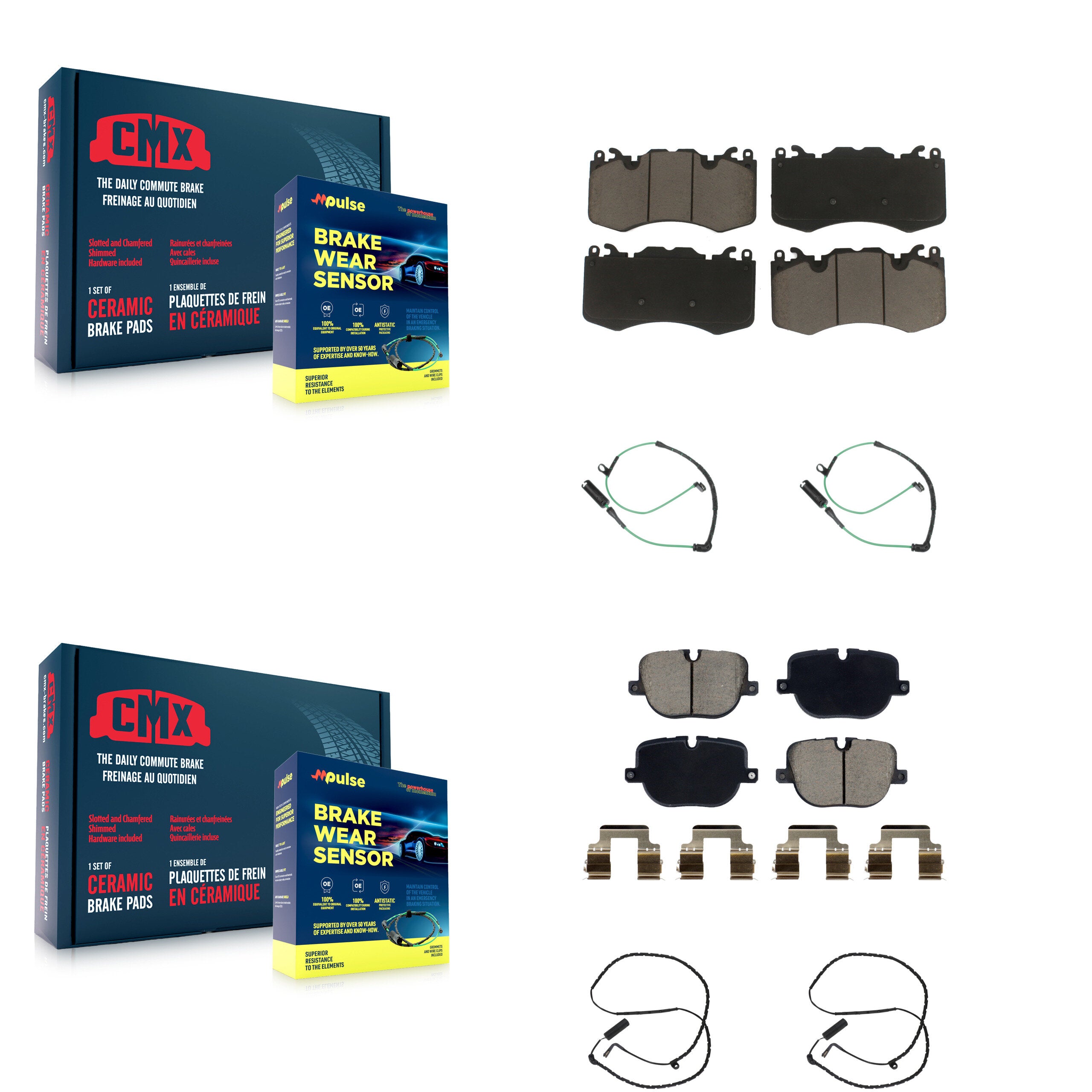 CMX KCW-101082 Disc Brake Pad for 2010-2012 Land Rover Range Rover - Front and Rear product image
