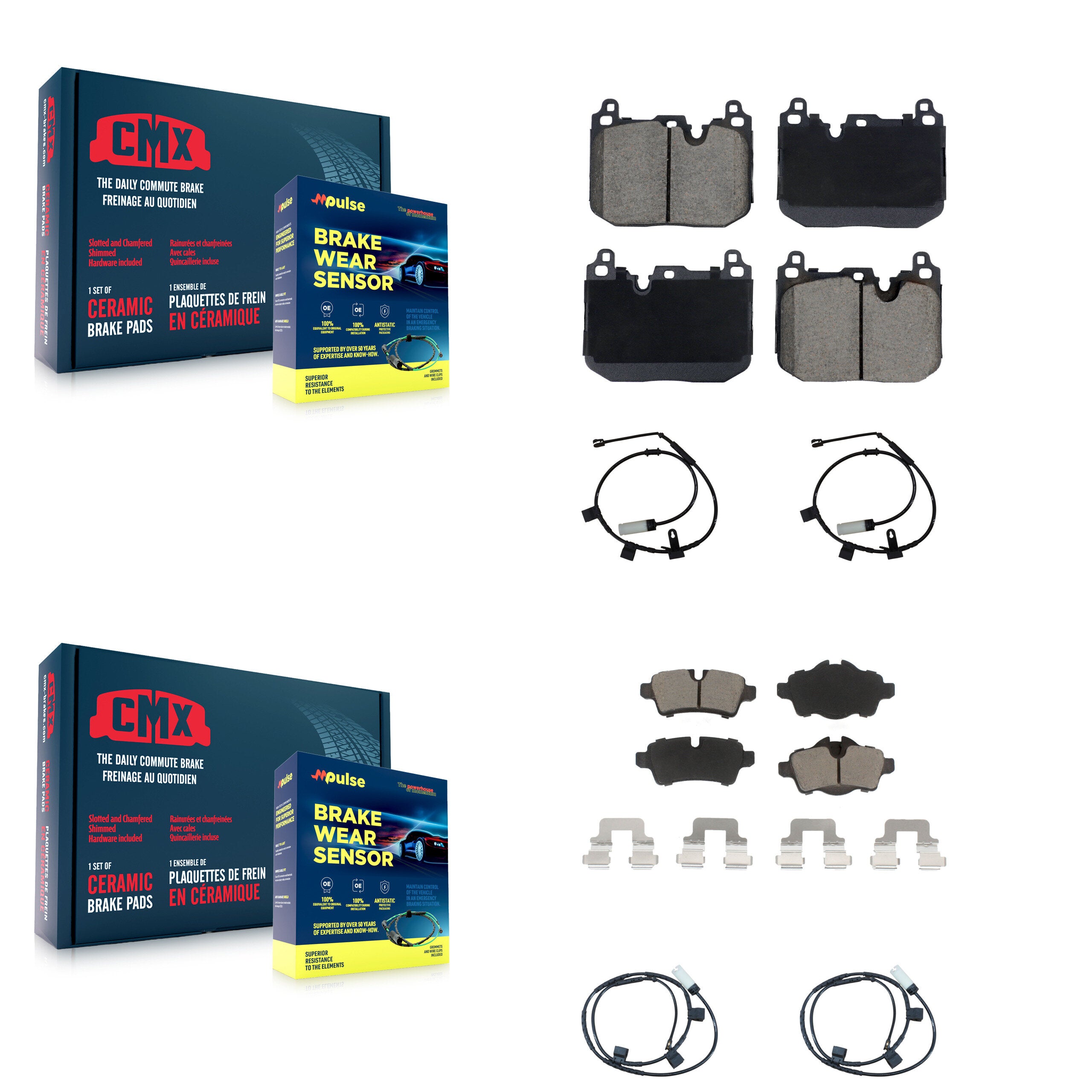 CMX KCW-101085 Disc Brake Pad for 2015 Mini Cooper - Front and Rear product image