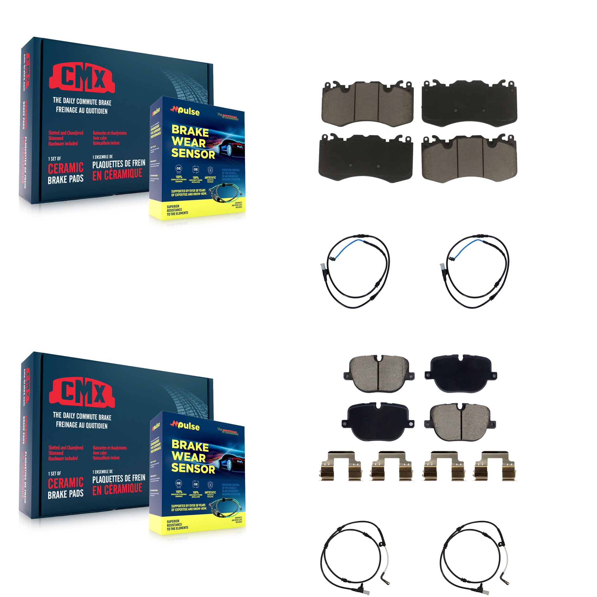 CMX KCW-101091 Disc Brake Pad for 2010-2013 Land Rover Range Rover Sport - Front and Rear product image