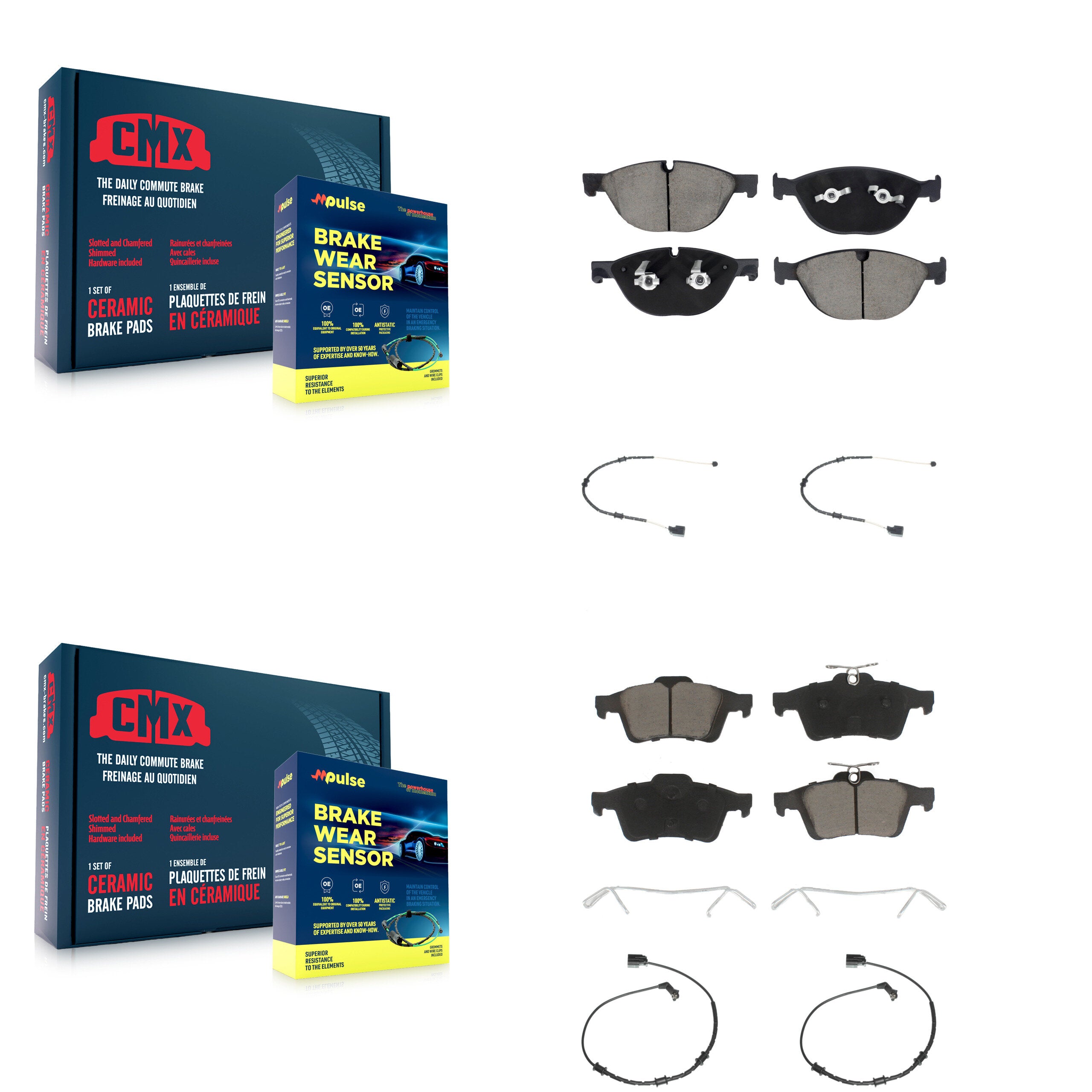 CMX KCW-101092 Disc Brake Pad for 2014 Jaguar XJ - Front and Rear product image