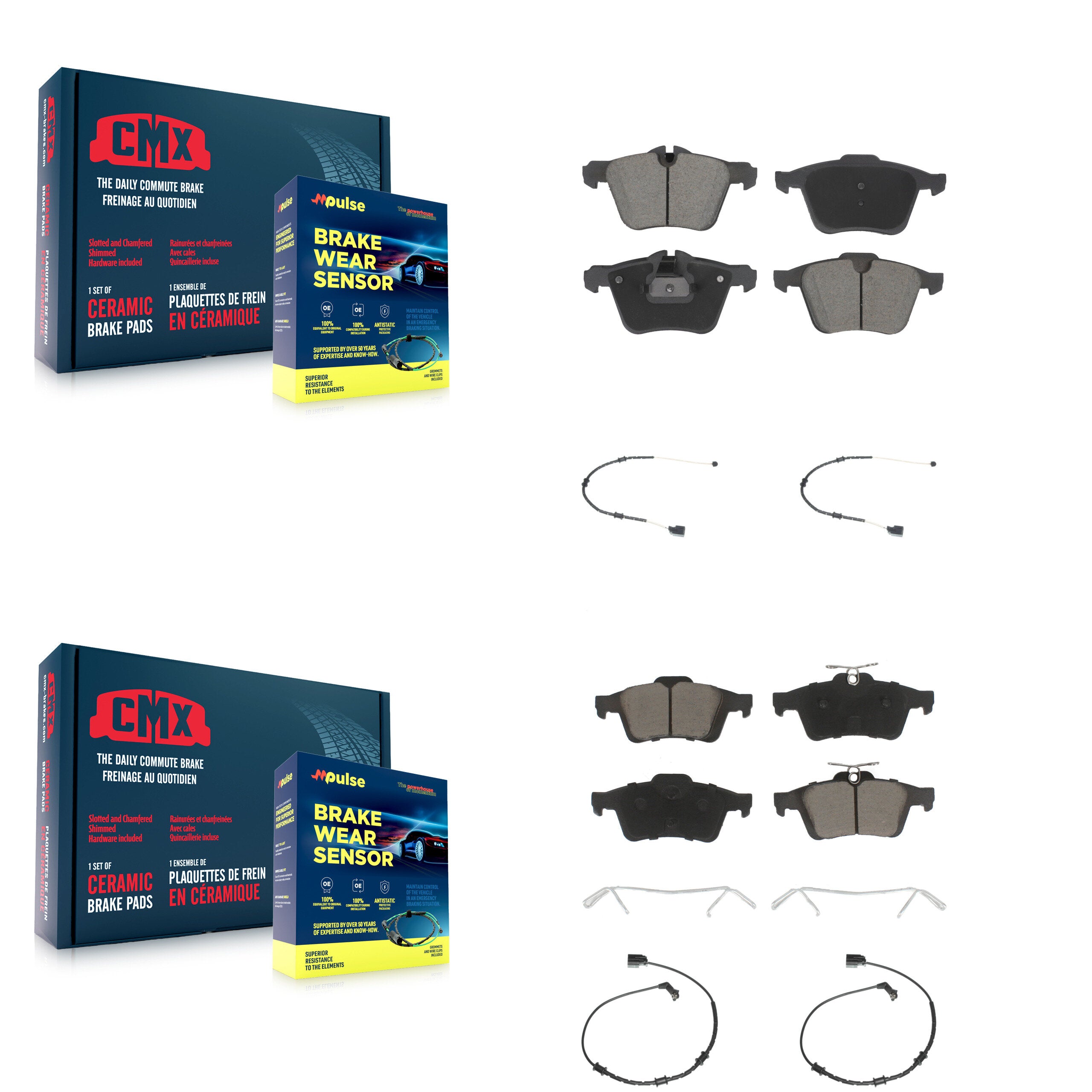 CMX KCW-101093 Disc Brake Pad for 2010-2015 Jaguar XJ - Front and Rear product image