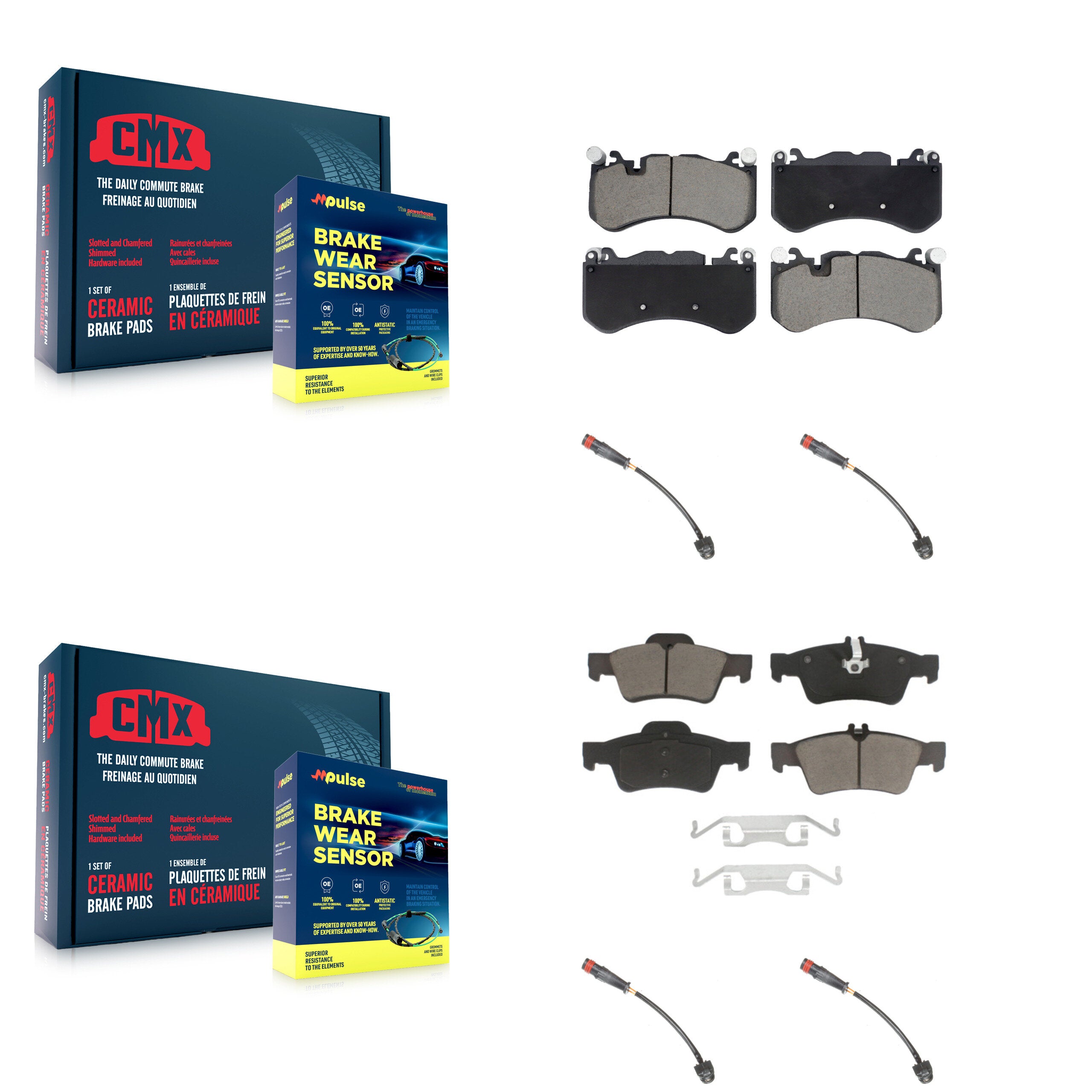 CMX KCW-101096 Disc Brake Pad for 2007-2011 Mercedes-Benz SL63 AMG, Mercedes-Benz SL65 AMG - Front and Rear product image