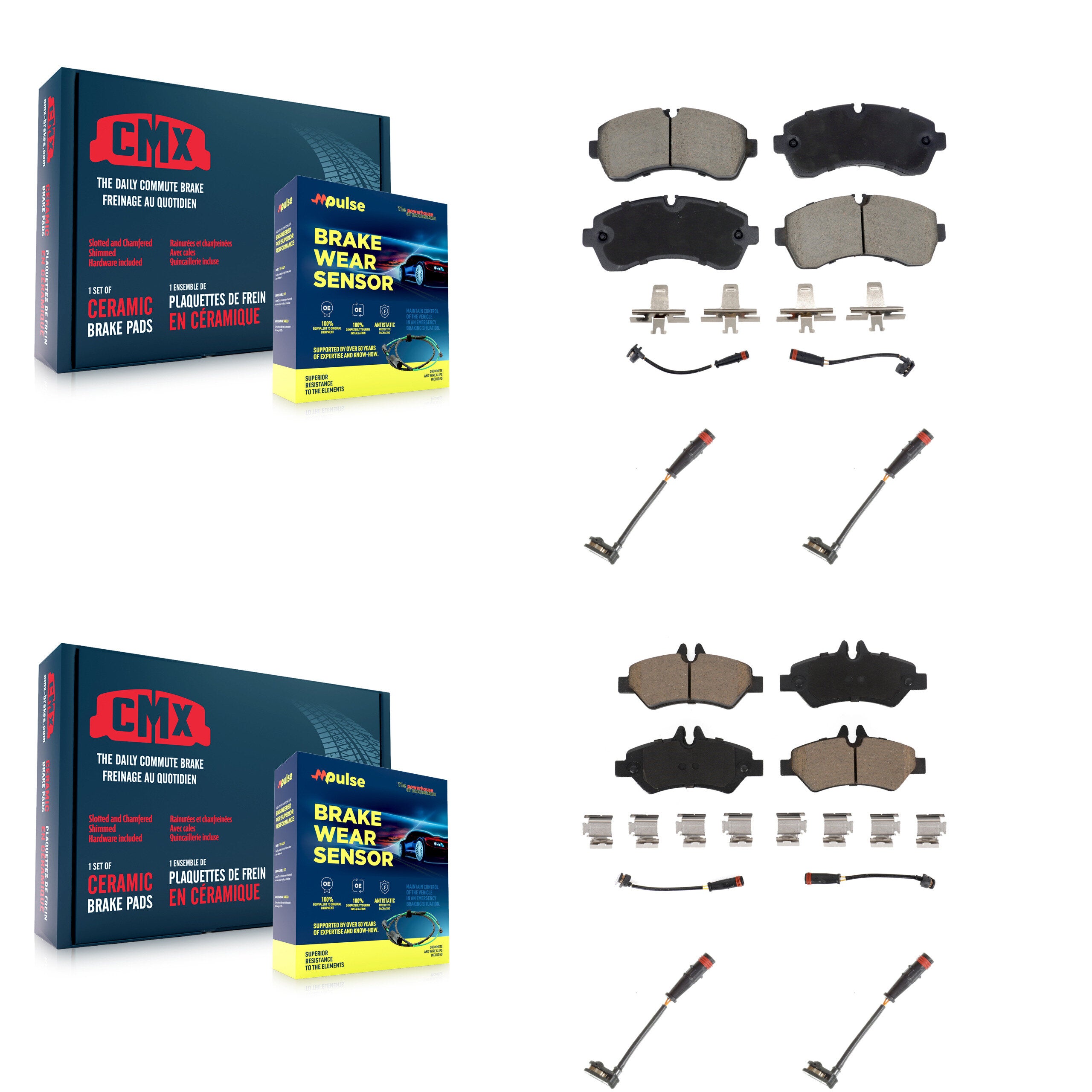 CMX KCW-101098 Disc Brake Pad for 2009 Dodge Sprinter 3500 - Front and Rear product image