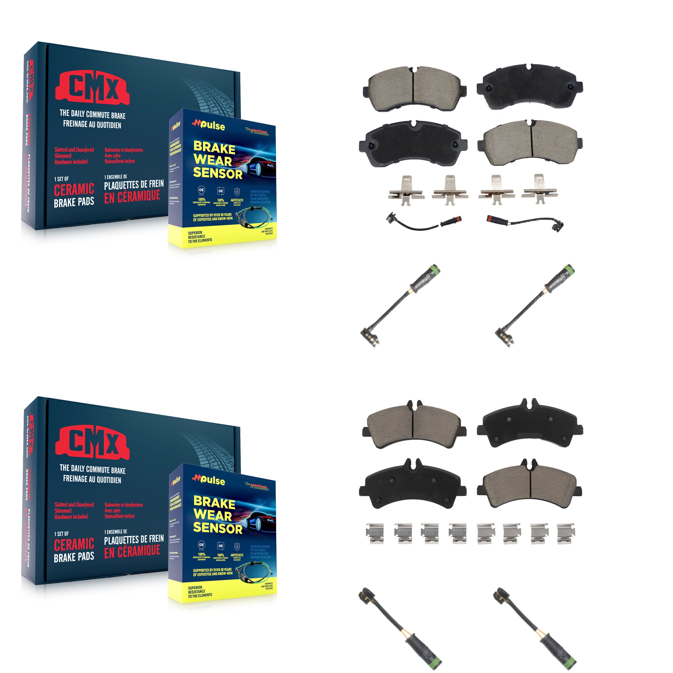 CMX KCW-101107 Disc Brake Pad for 2010-2018 Mercedes-Benz Sprinter 3500, Mercedes-Benz Sprinter 3500XD - Front and Rear product image