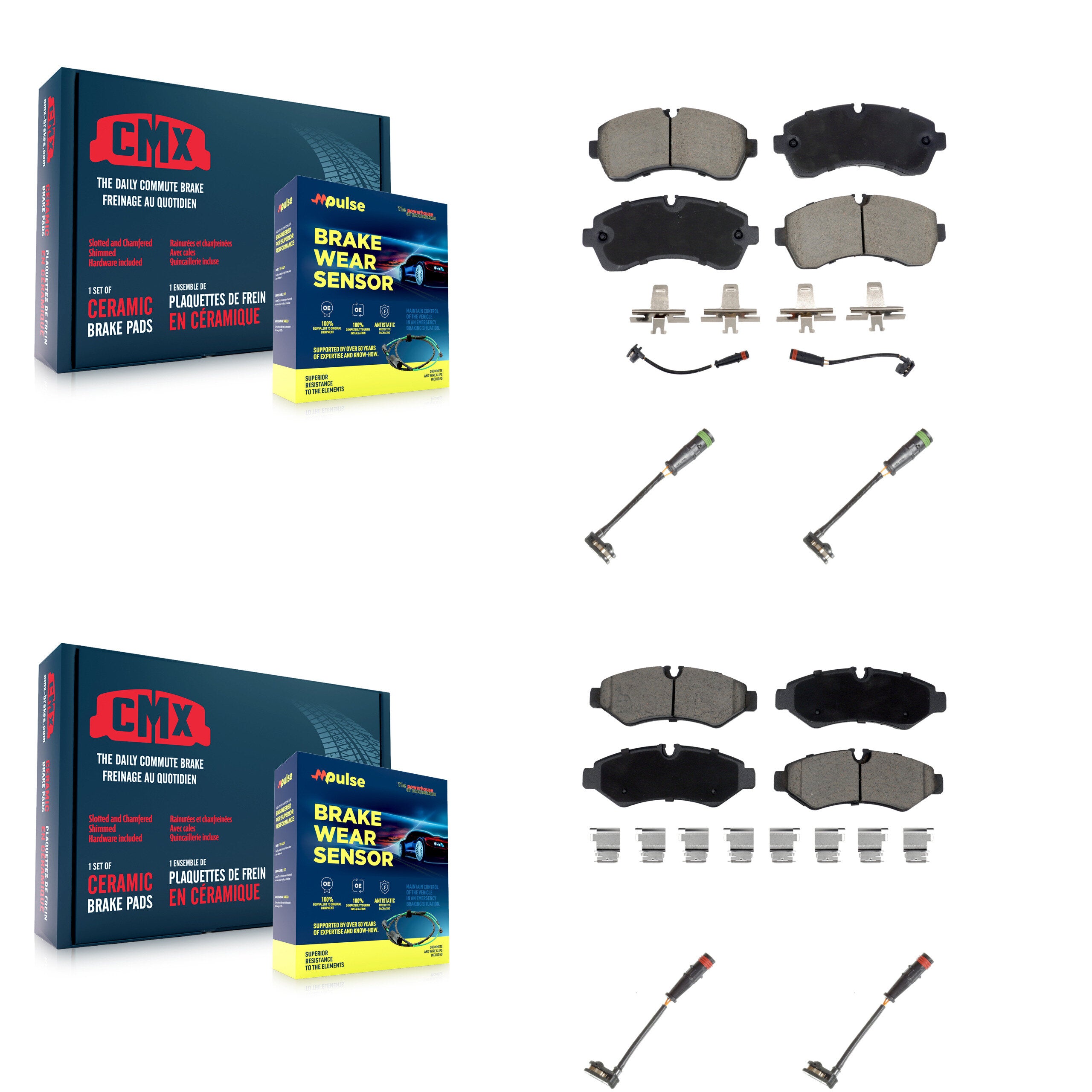 CMX KCW-101110 Disc Brake Pad for 2019-2023 Mercedes-Benz Sprinter 1500, Mercedes-Benz Sprinter 2500 - Front and Rear product image
