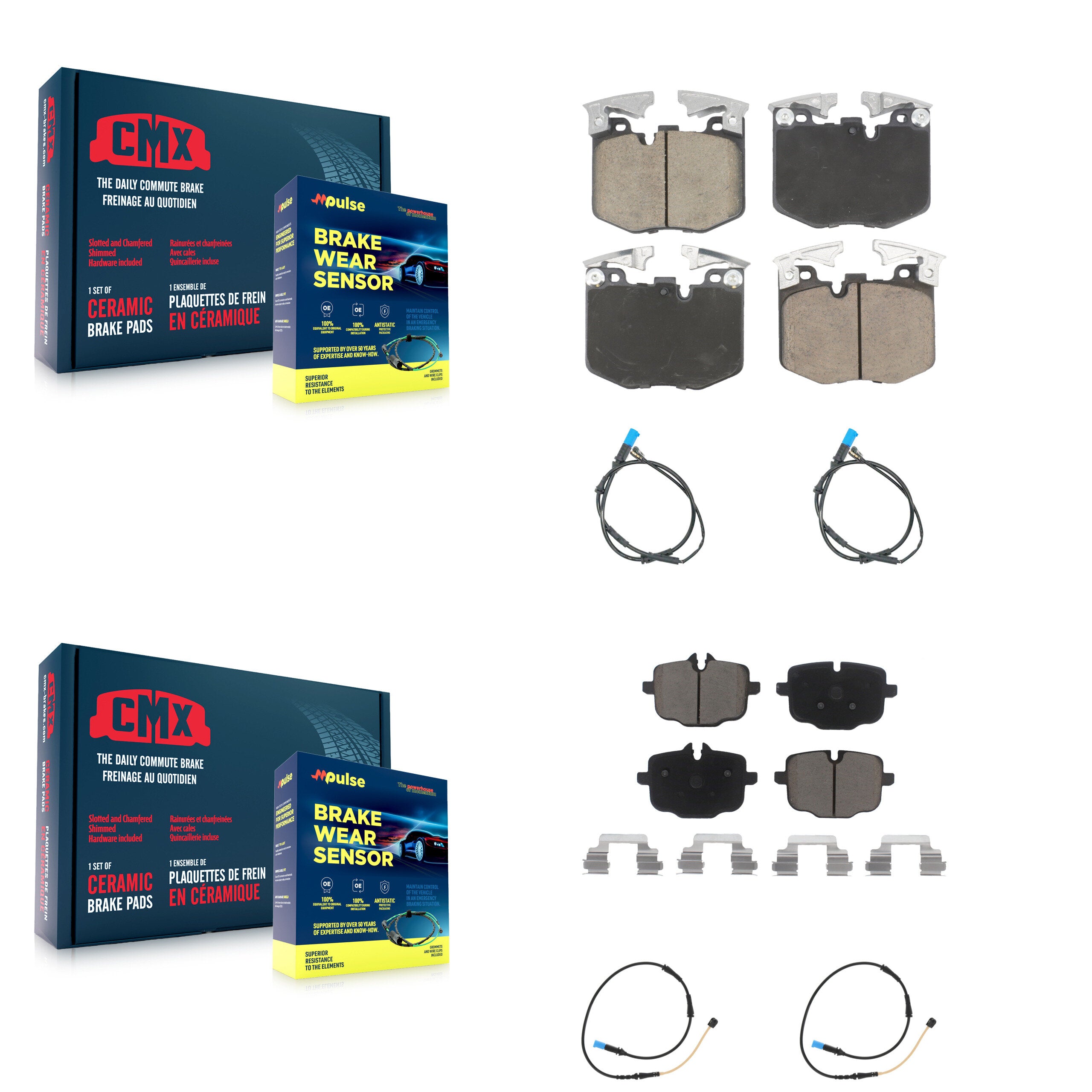 CMX KCW-101113 Disc Brake Pad for 2019-2022 BMW X4 - Front and Rear product image