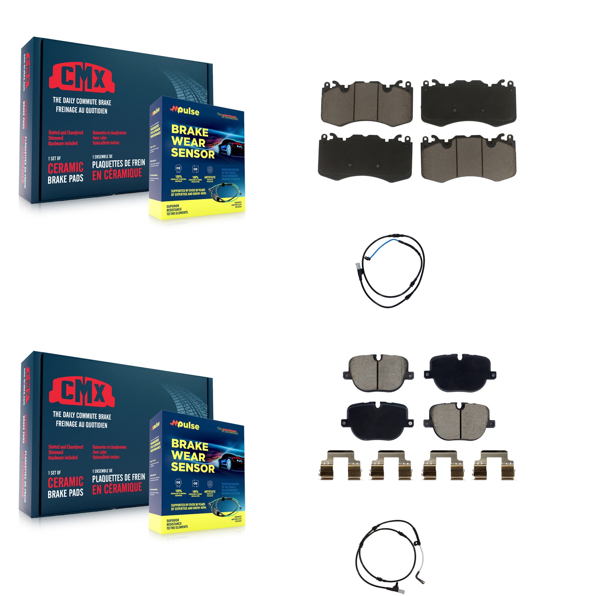 CMX KCW-101115 Disc Brake Pad for 2010-2013 Land Rover Range Rover Sport - Front and Rear product image