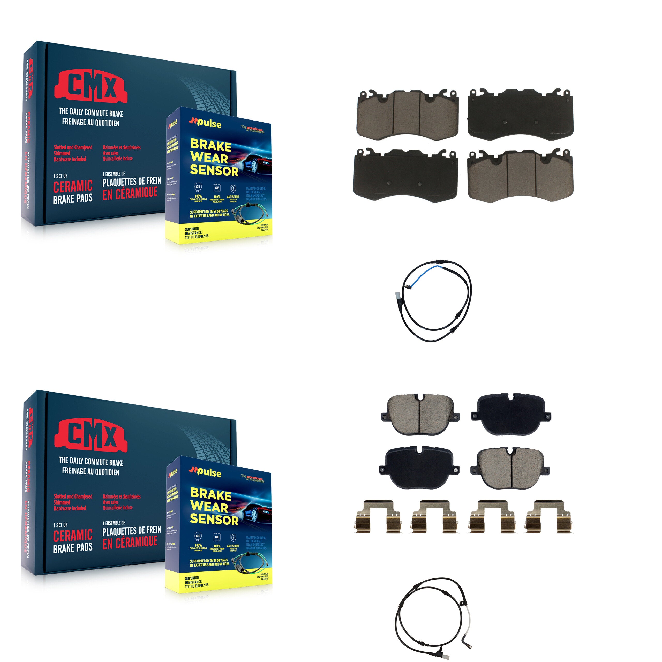 CMX KCW-101115 Disc Brake Pad for 2010-2013 Land Rover Range Rover Sport - Front and Rear product image