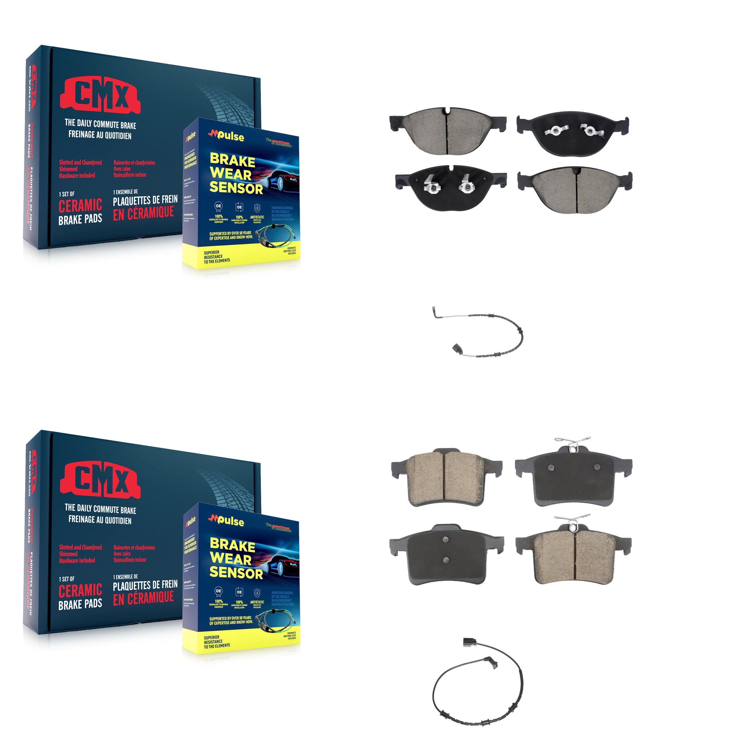 CMX KCW-101117 Disc Brake Pad for 2010-2016 Jaguar XJ, Jaguar XJR, Jaguar XF & more - Front and Rear product image