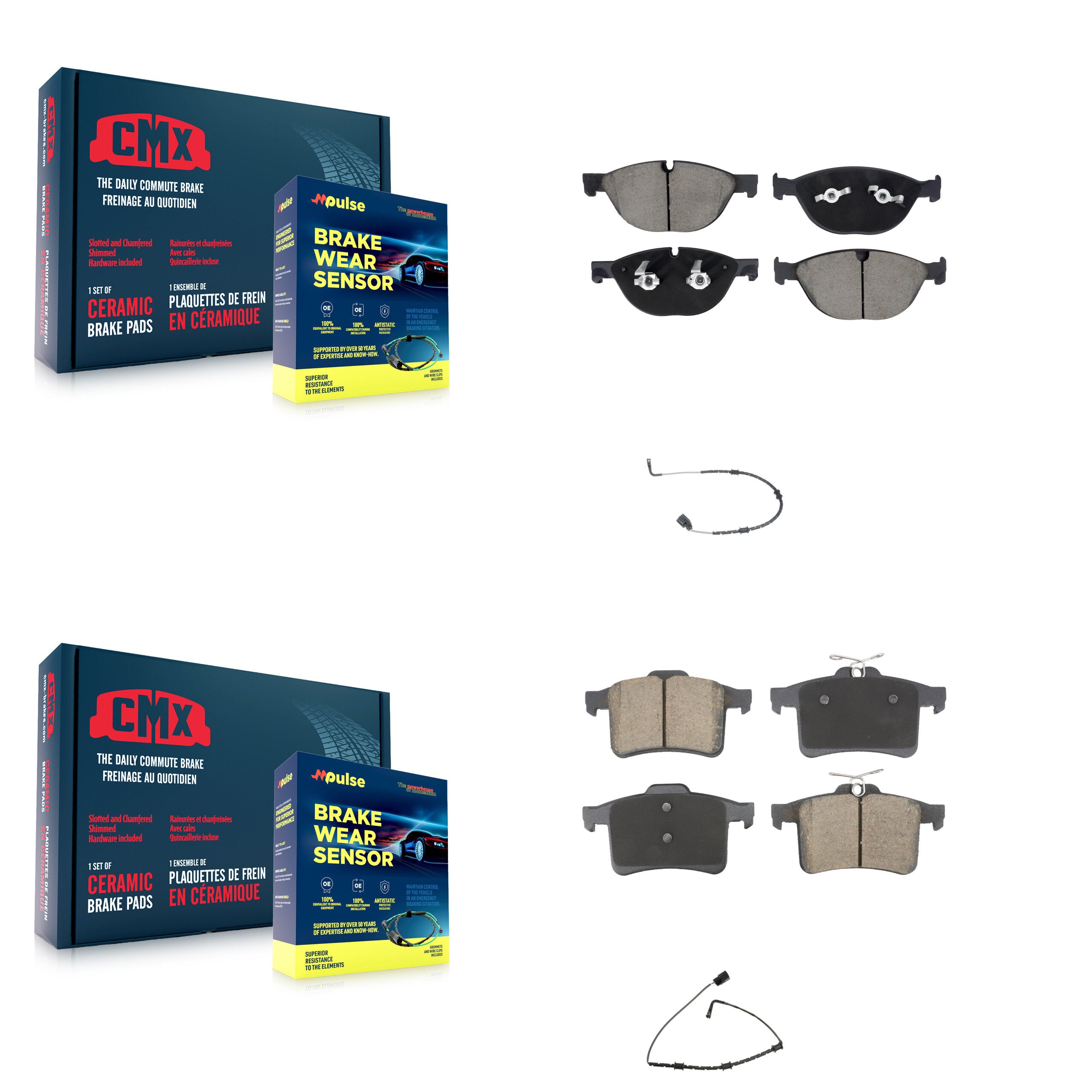 CMX KCW-101118 Disc Brake Pad for 2010-2016 Jaguar XJ, Jaguar XJR - Front and Rear product image