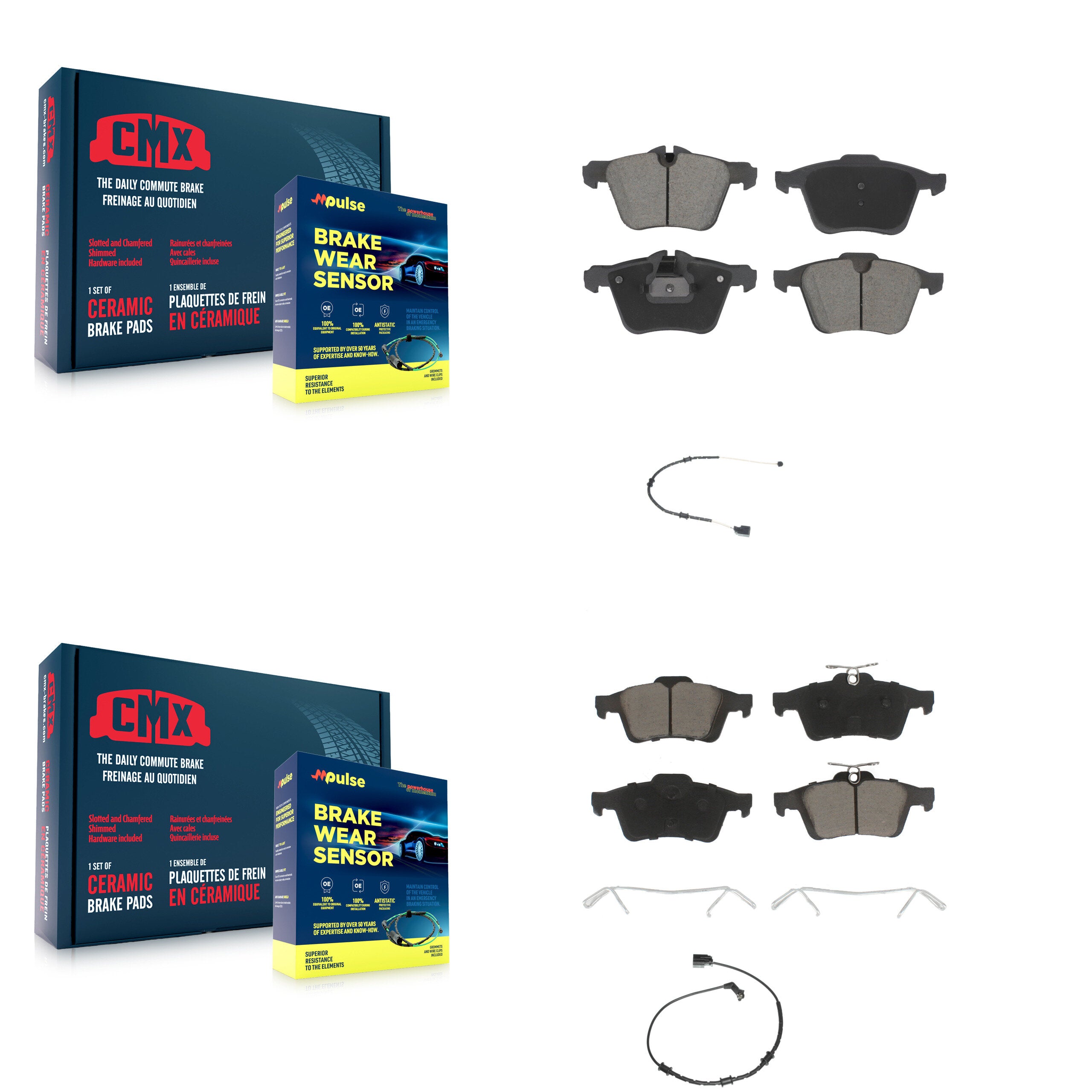 CMX KCW-101119 Disc Brake Pad for 2010-2015 Jaguar XJ - Front and Rear product image
