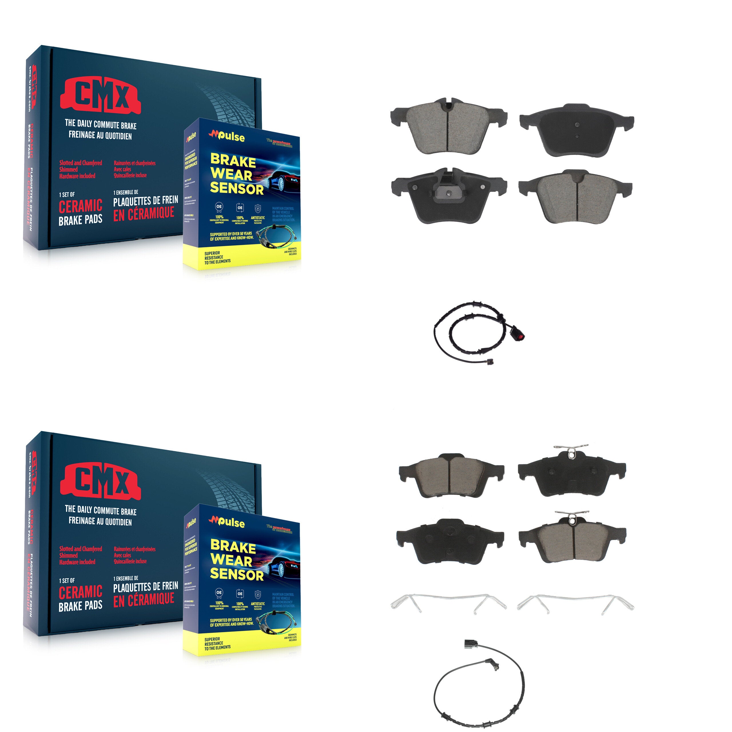CMX KCW-101120 Disc Brake Pad for 2014-2015 Jaguar XJ - Front and Rear product image