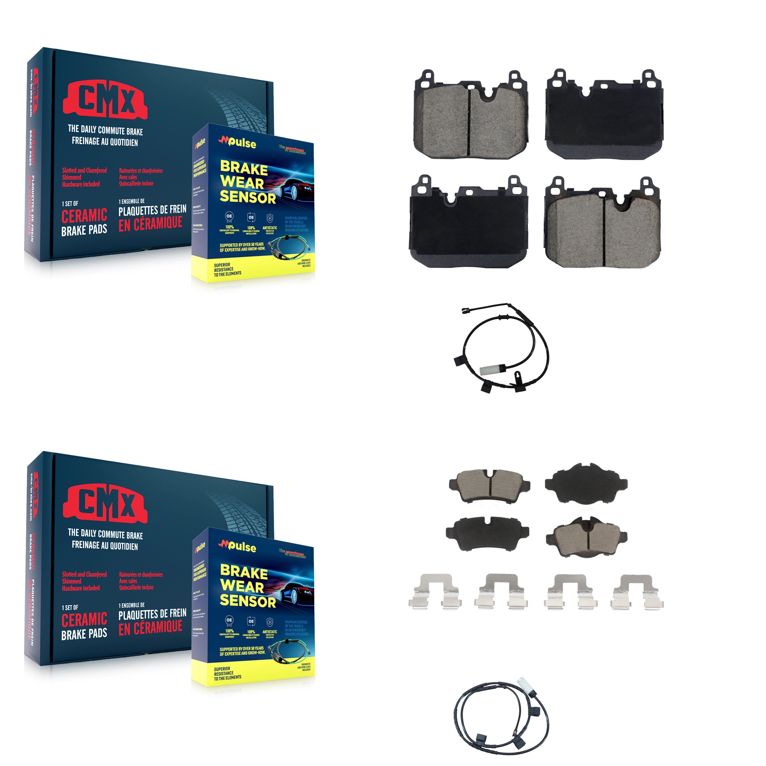 CMX KCW-101131 Disc Brake Pad for 2015 Mini Cooper - Front and Rear product image
