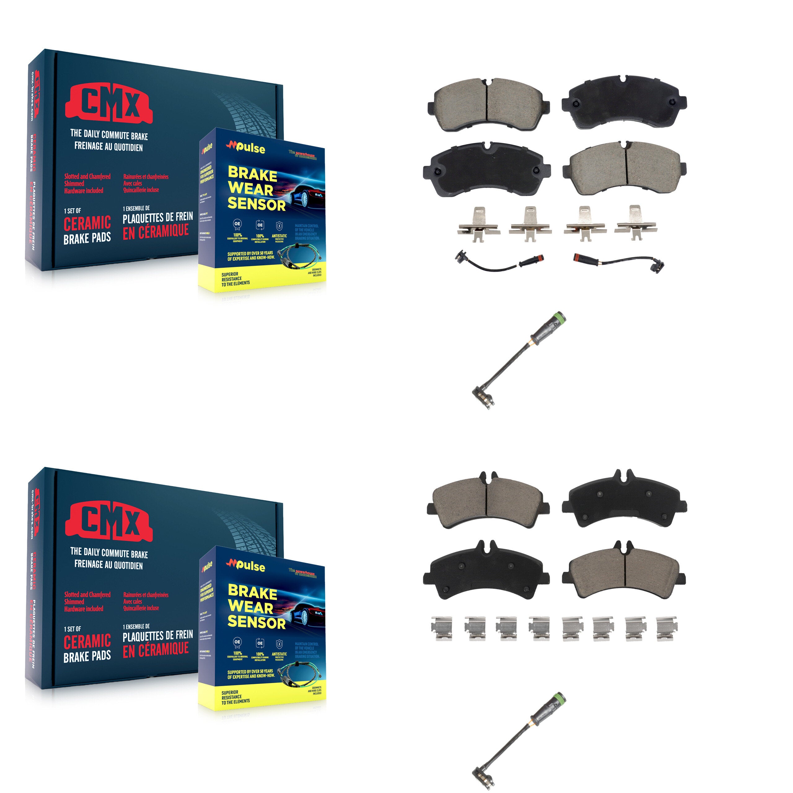 CMX KCW-101145 Disc Brake Pad for 2011-2014 Freightliner Sprinter 3500 - Front and Rear product image