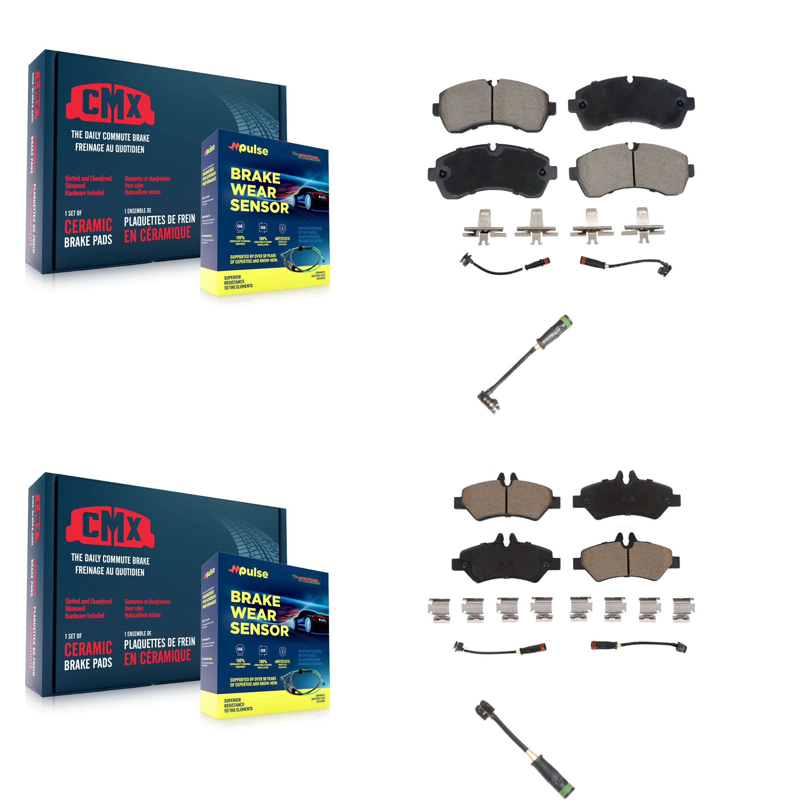 CMX KCW-101146 Disc Brake Pad for 2010-2018 Mercedes-Benz Sprinter 3500 - Front and Rear product image