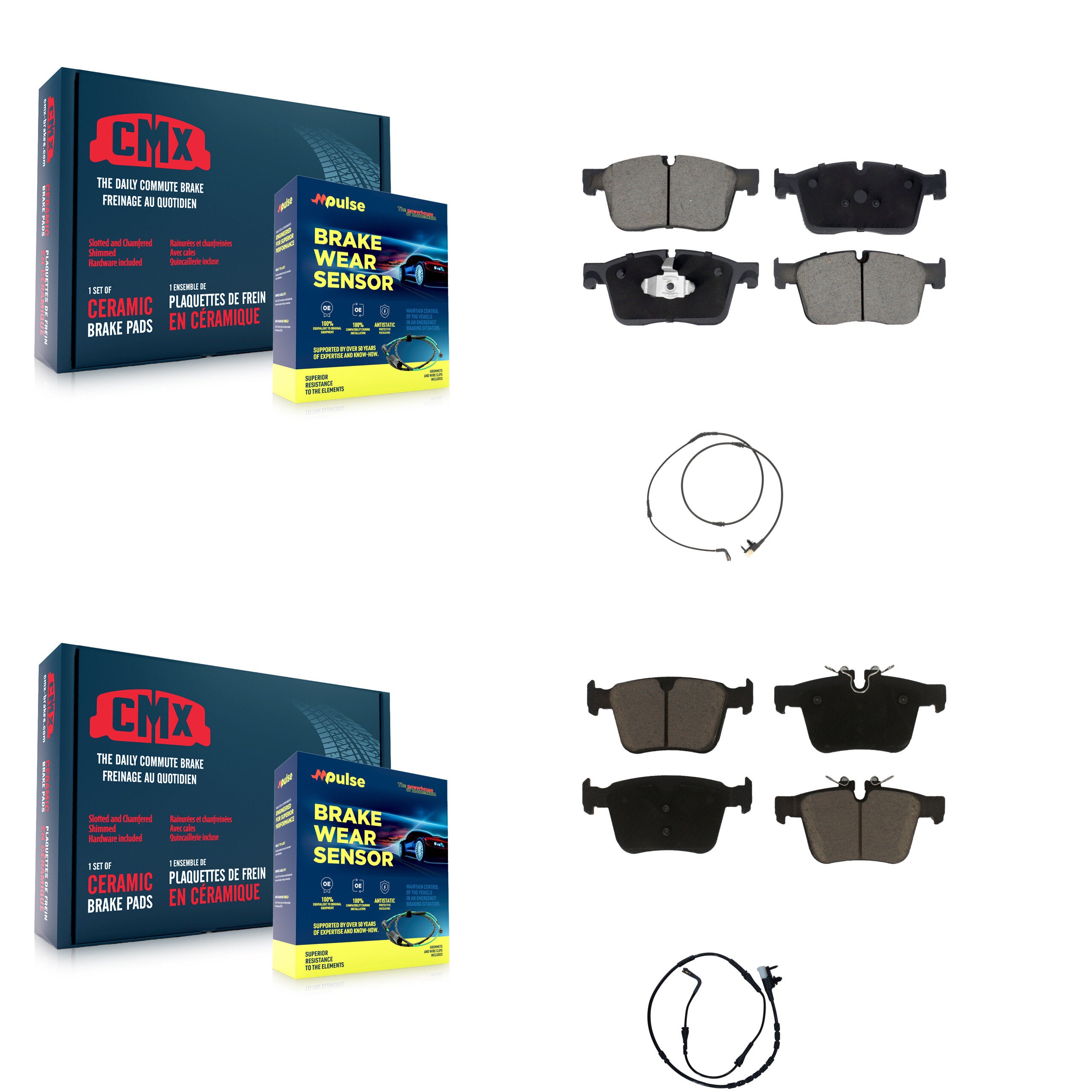 CMX KCW-101153 Disc Brake Pad for 2024 Land Rover Range Rover Velar - Front and Rear product image