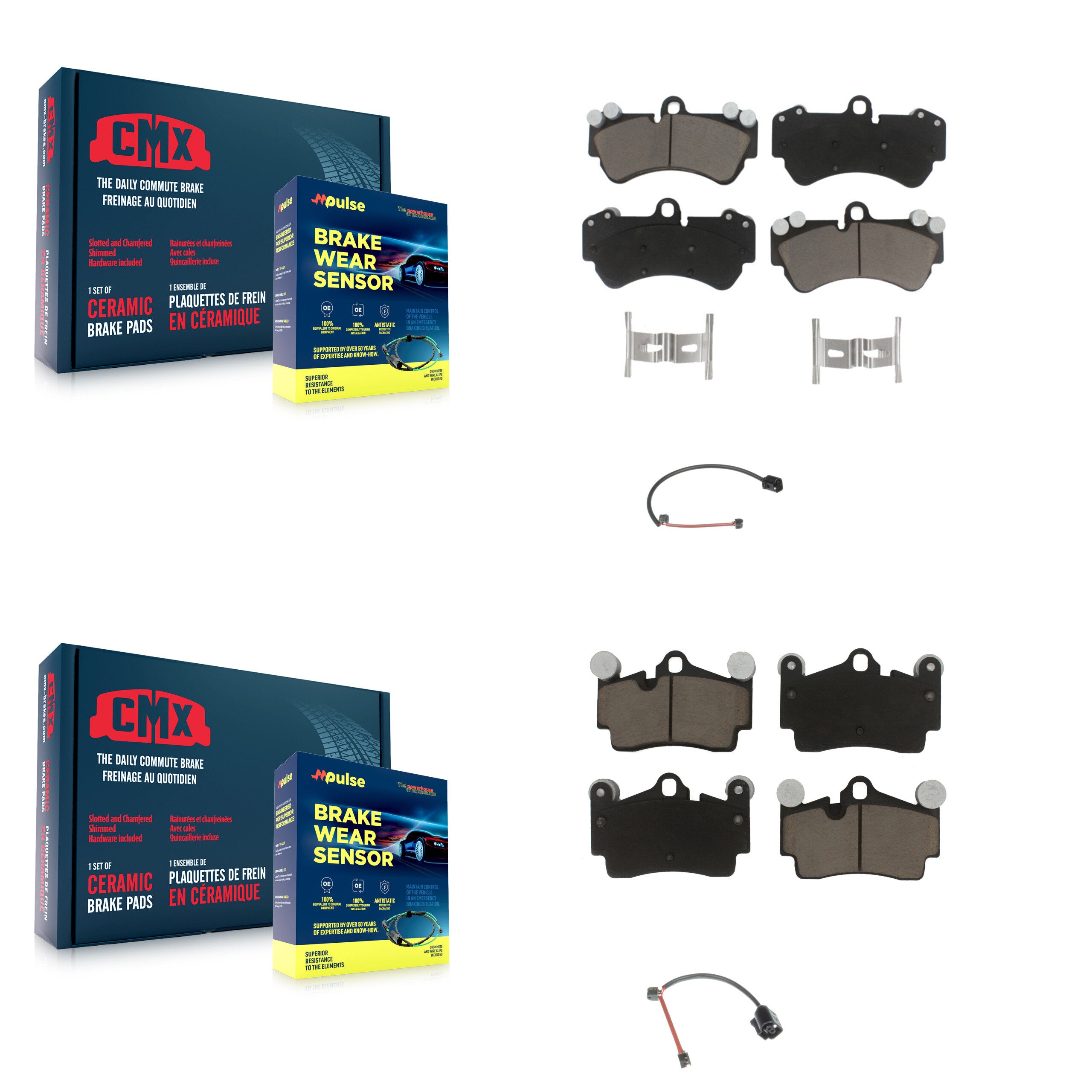 CMX KCW-101158 Disc Brake Pad for 2008-2010 Porsche Cayenne - Front and Rear product image