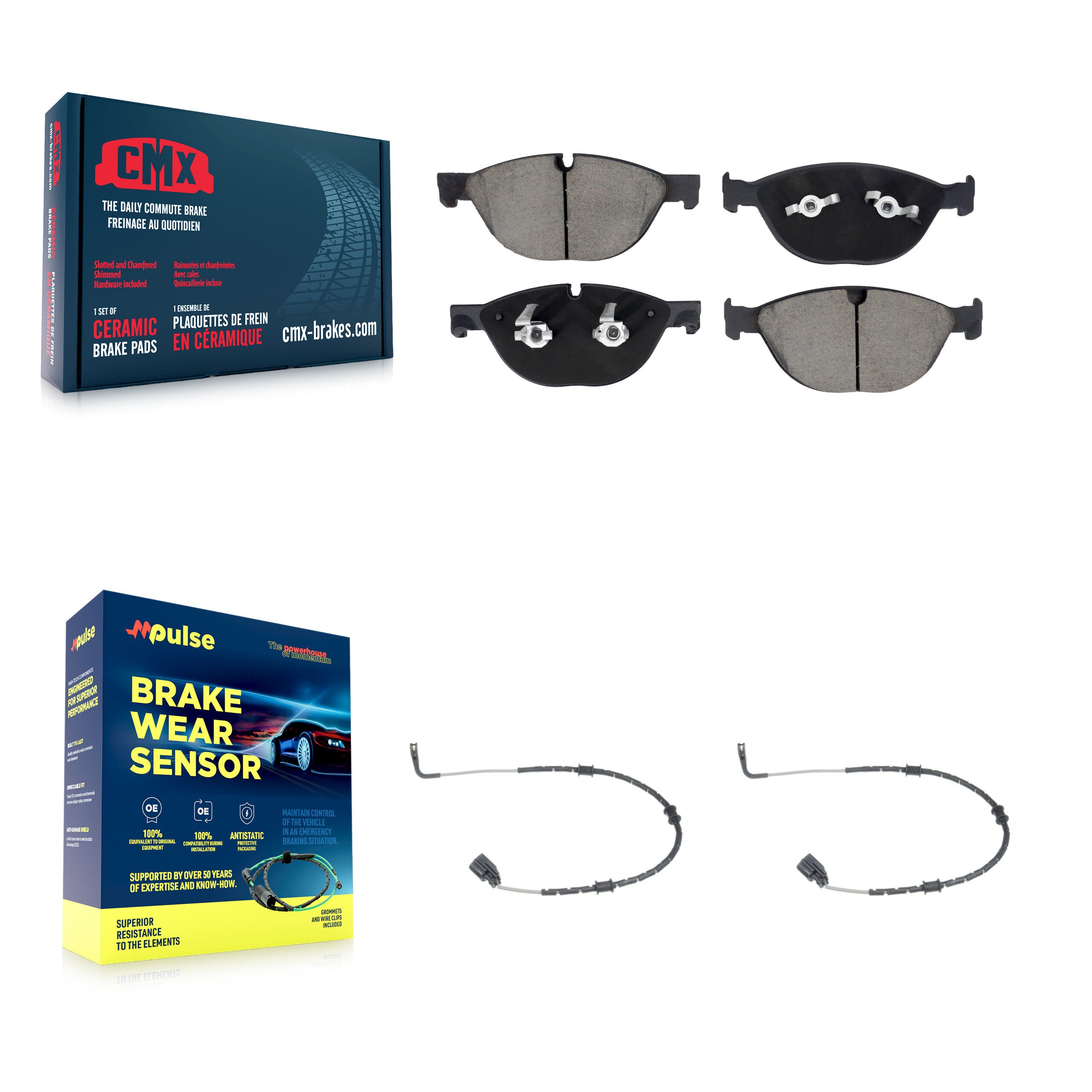 CMX KCW-101168 Disc Brake Pad for 2010-2022 Jaguar F-Type, Jaguar XJ, Jaguar XJR575 & more - Front product image