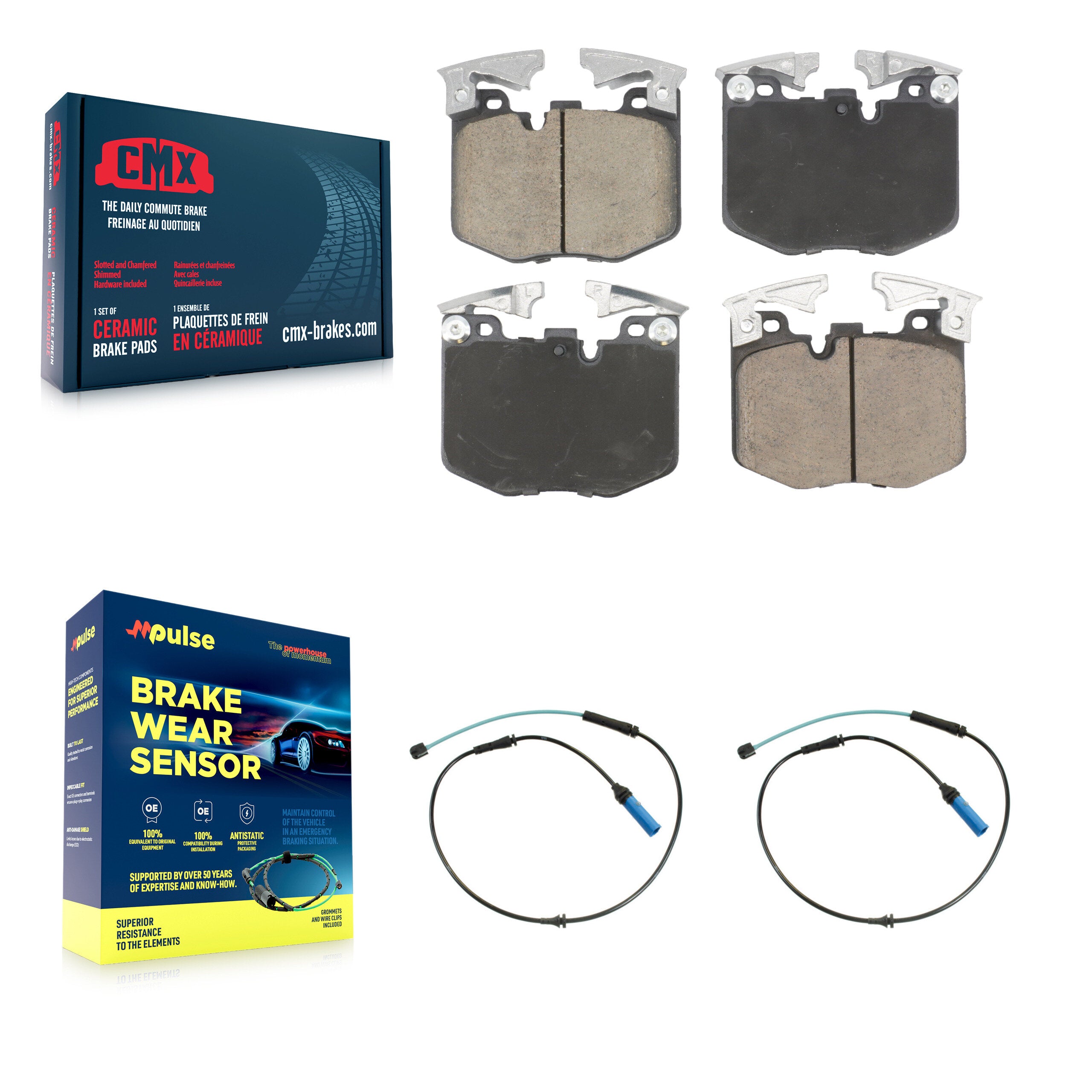 CMX KCW-101175 Disc Brake Pad for 2016-2023 BMW 840i, BMW 840i xDrive, BMW 840i xDrive Gran Coupe & more - Front product image