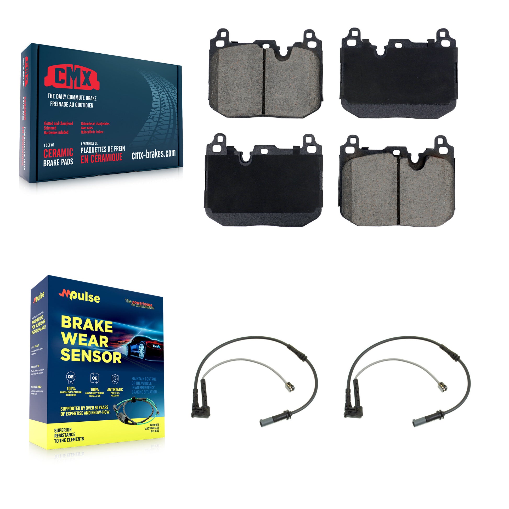 CMX KCW-101192 Disc Brake Pad for 2017-2024 BMW M235i xDrive Gran Coupe, BMW 228i Gran Coupe, Mini Cooper Clubman & more - Front product image