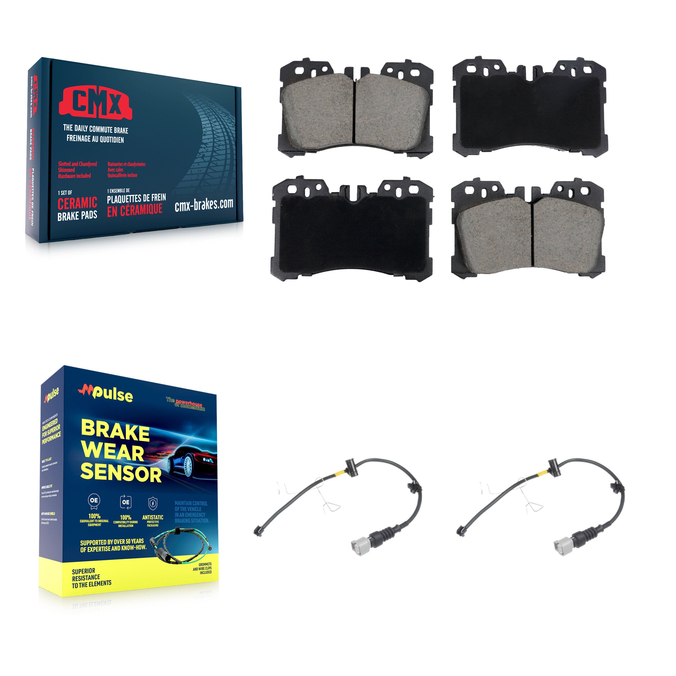 CMX KCW-101195 Disc Brake Pad for 2018-2023 Lexus LS500, Lexus LS500h - Front product image