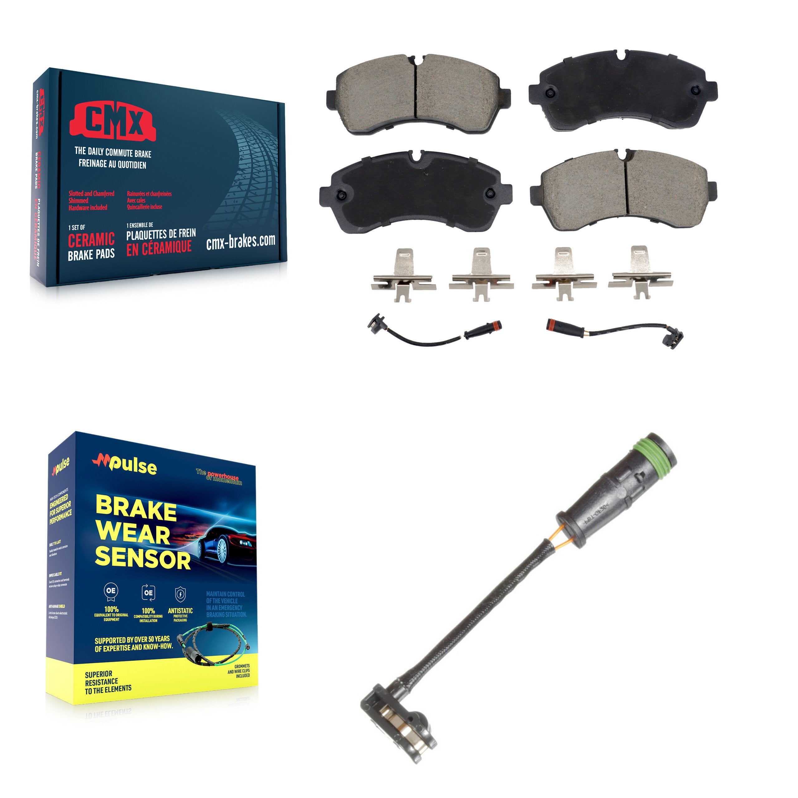 CMX KCW-101198 Disc Brake Pad for 2007-2023 Mercedes-Benz Sprinter 1500, Freightliner Sprinter 3500, Freightliner Sprinter 4500 & more - Front product image