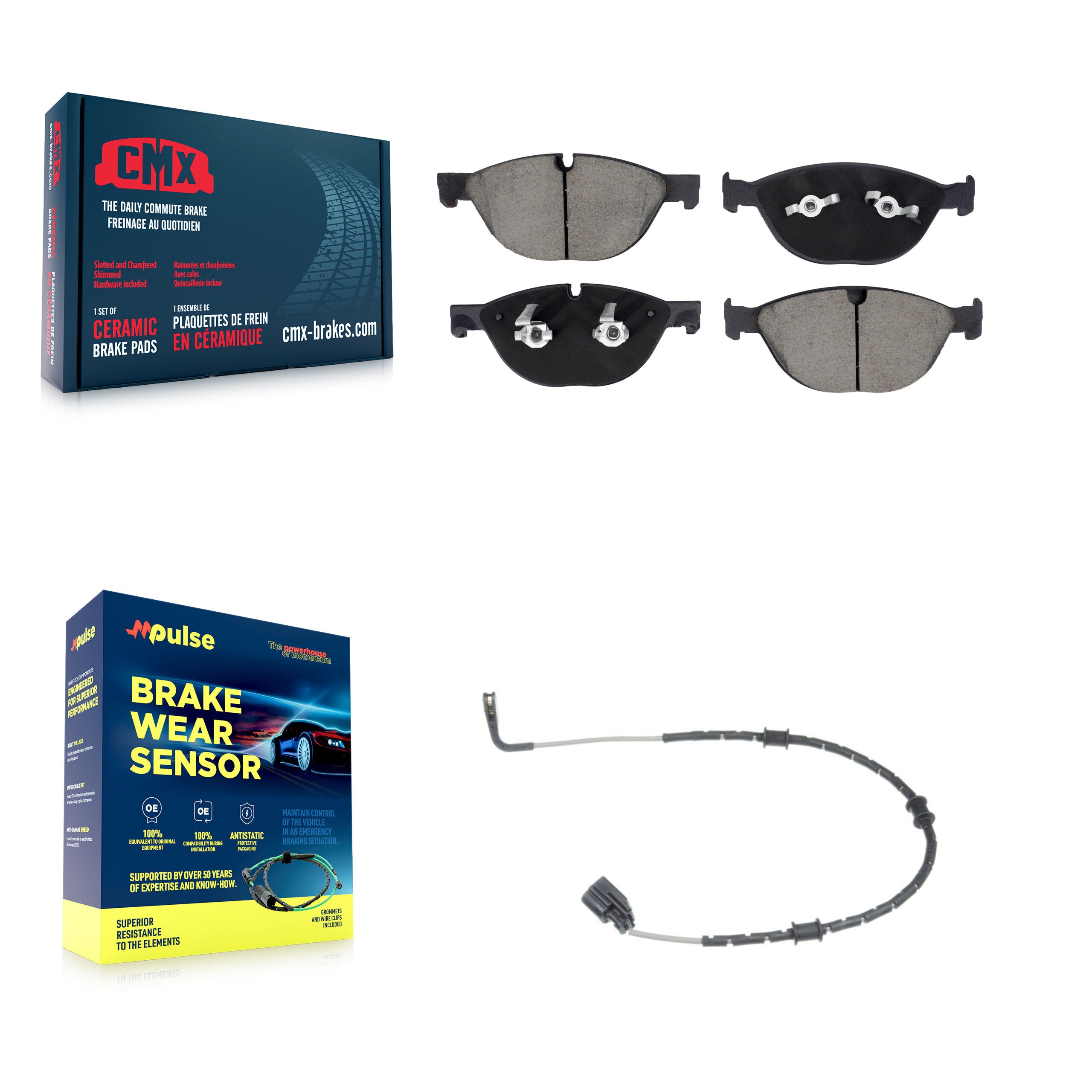 CMX KCW-101206 Disc Brake Pad for 2010-2022 Jaguar F-Type, Jaguar XJ, Jaguar XJR575 & more - Front product image