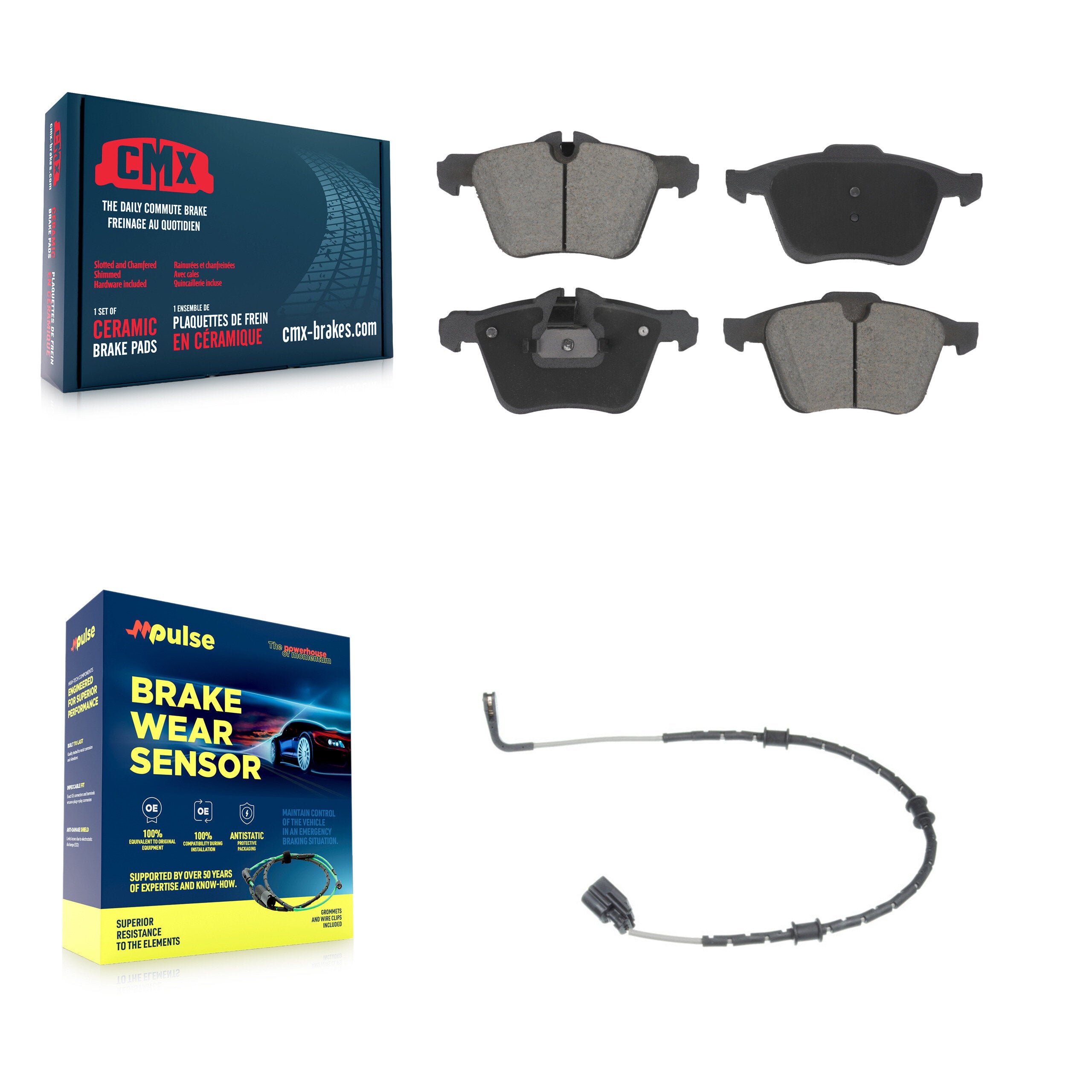 CMX KCW-101207 Disc Brake Pad for 2010-2012 Jaguar XF, Jaguar XJ - Front product image