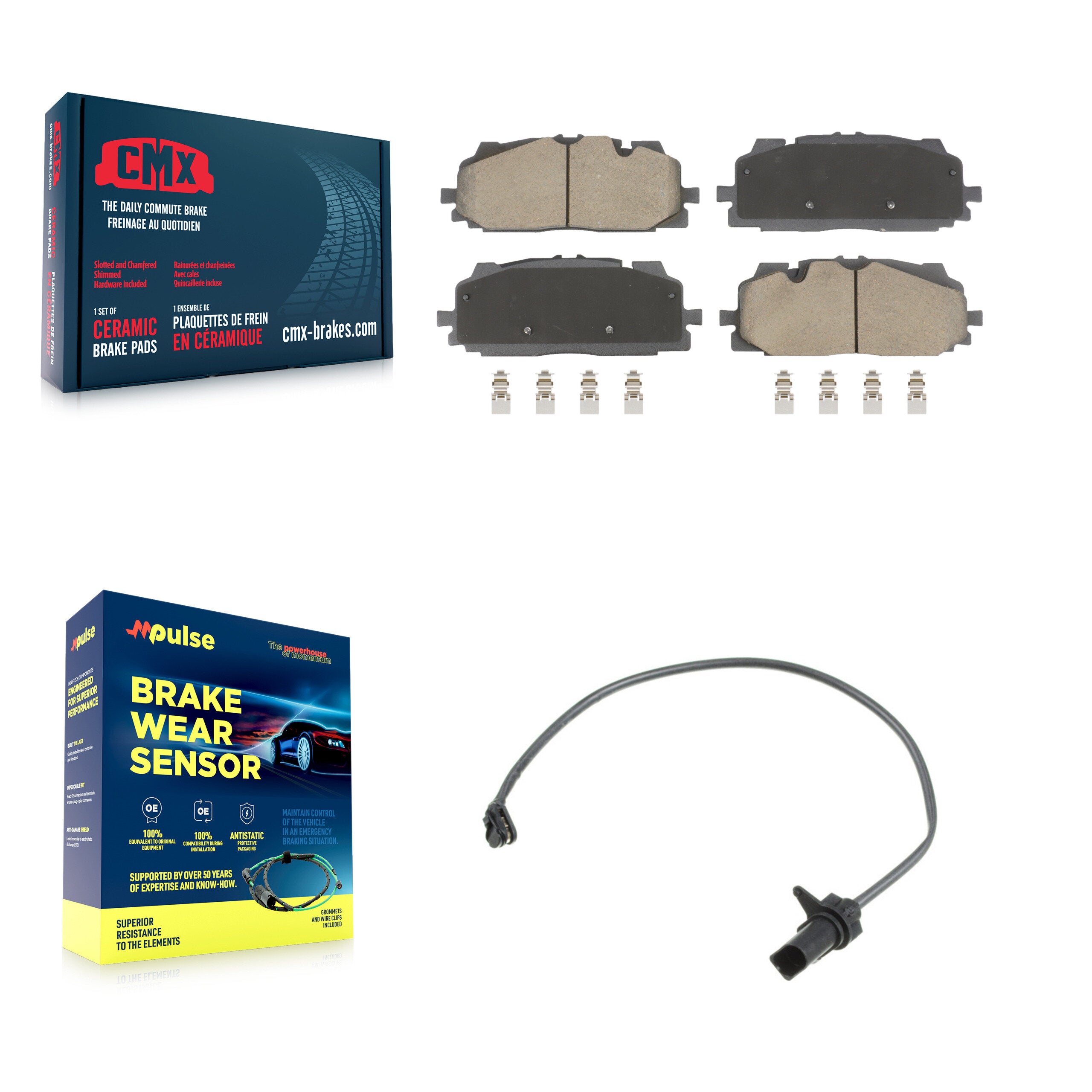 CMX KCW-101218 Disc Brake Pad for 2017-2024 Audi A6 allroad, Audi A7 Sportback, Audi A8 Quattro & more - Front product image