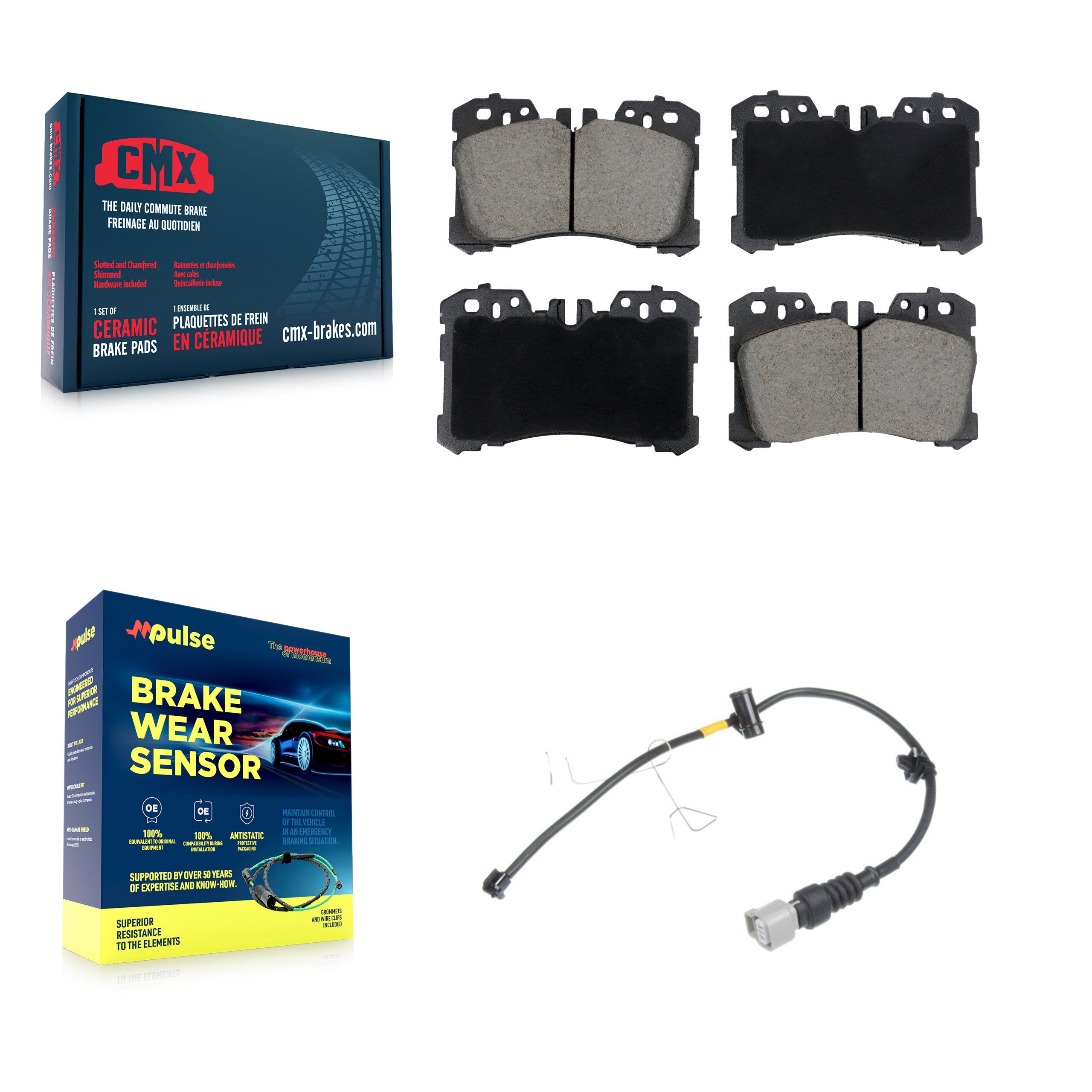 CMX KCW-101233 Disc Brake Pad for 2018-2023 Lexus LS500, Lexus LS500h - Front product image