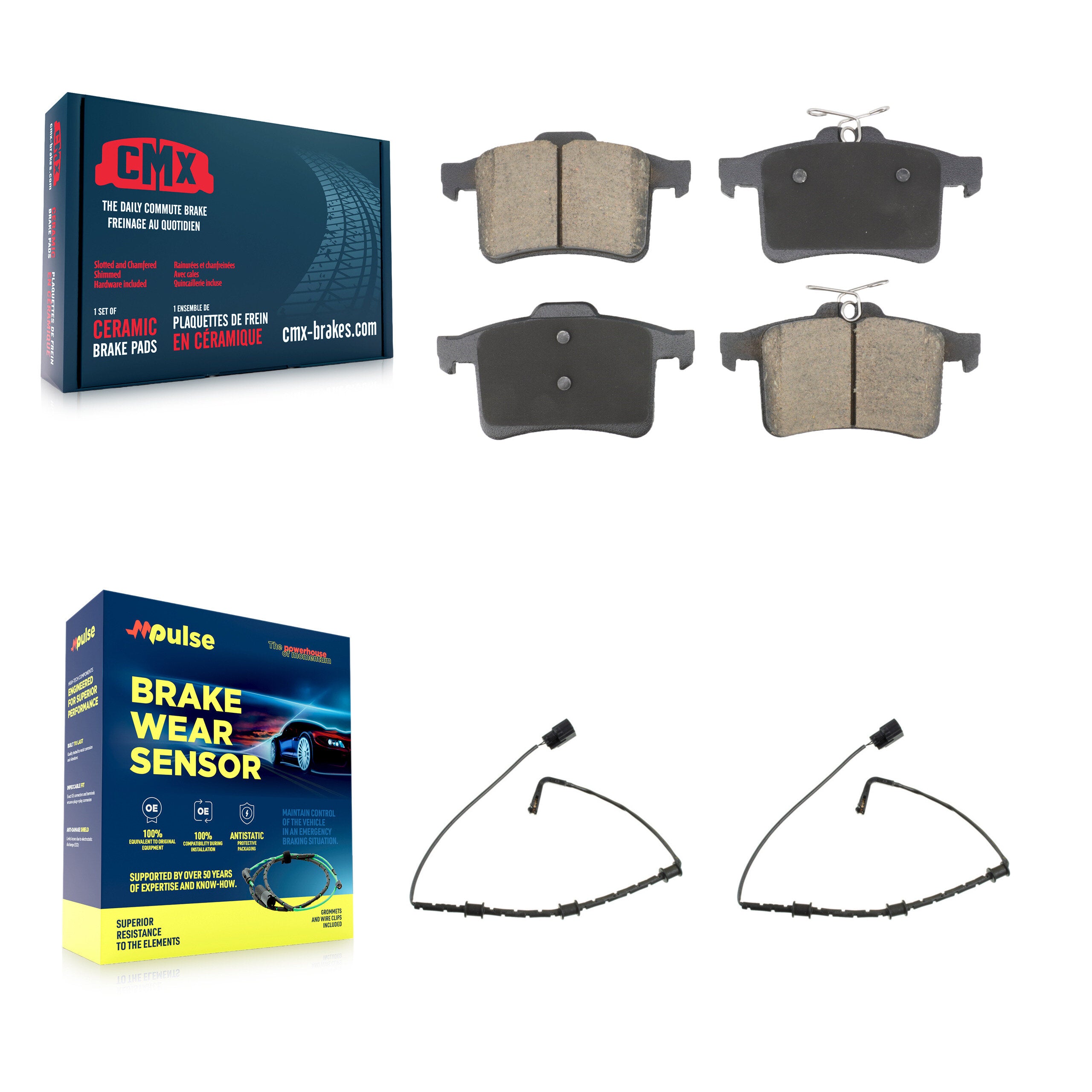 CMX KCW-101245 Disc Brake Pad for 2010-2016 Jaguar XJ, Jaguar XJR - Rear product image