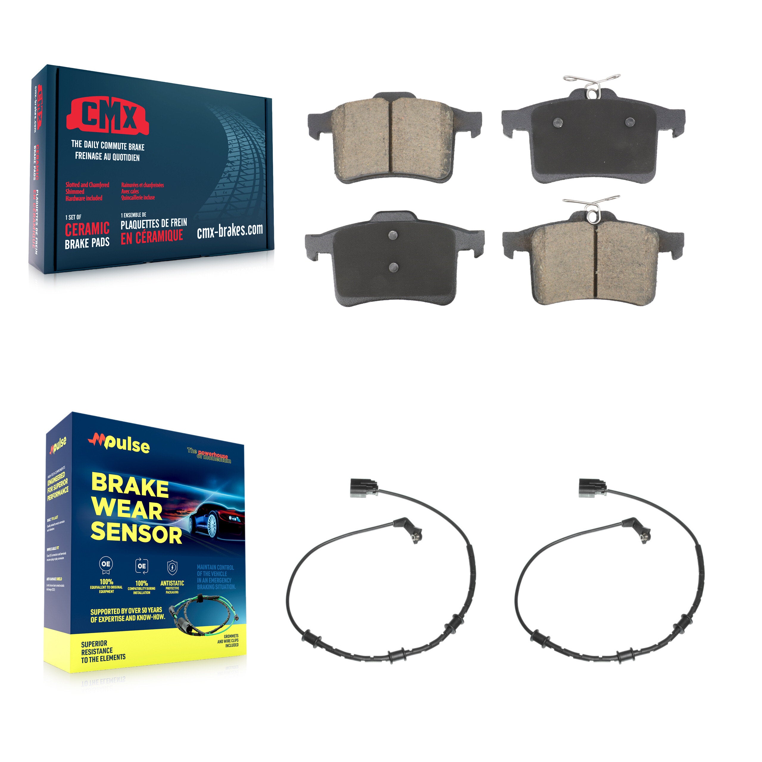 CMX KCW-101246 Disc Brake Pad for 2010-2016 Jaguar XJ, Jaguar XJR, Jaguar XF & more - Rear product image