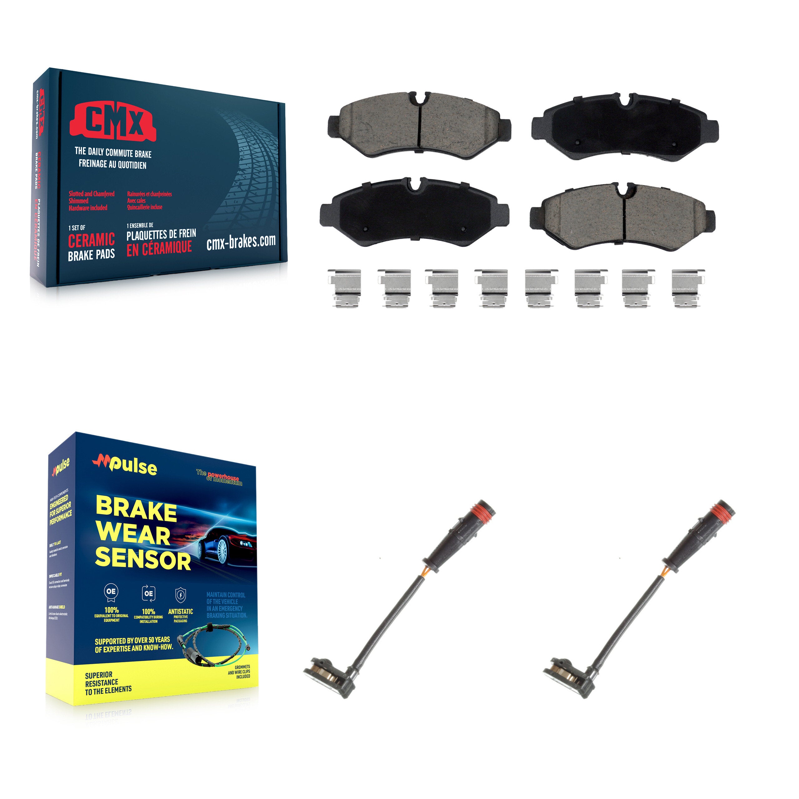 CMX KCW-101247 Disc Brake Pad for 2019-2024 Mercedes-Benz Sprinter 1500, Mercedes-Benz Sprinter 2500 - Rear product image