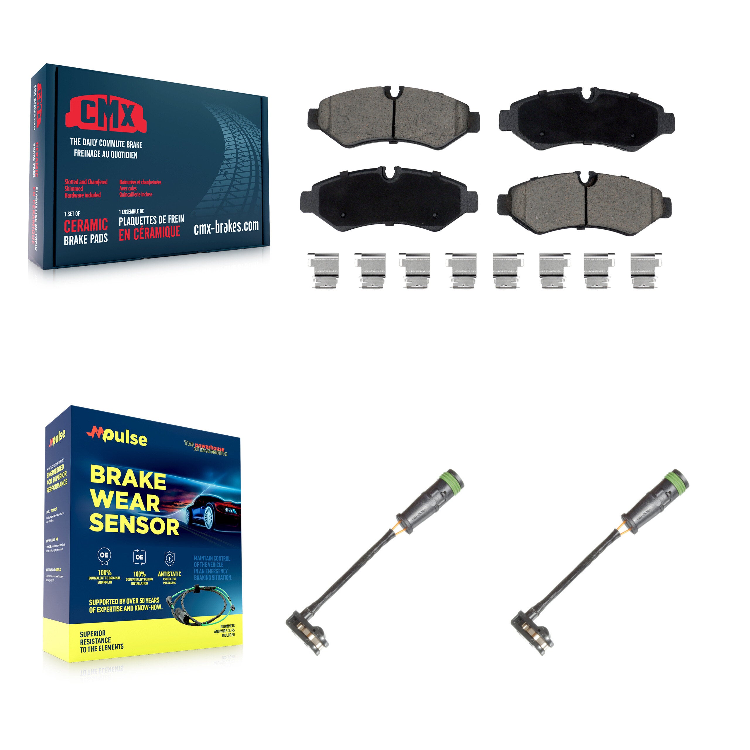 CMX KCW-101251 Disc Brake Pad for 2019-2021 Freightliner Sprinter 3500, Freightliner Sprinter 1500, Freightliner Sprinter 2500 - Rear product image