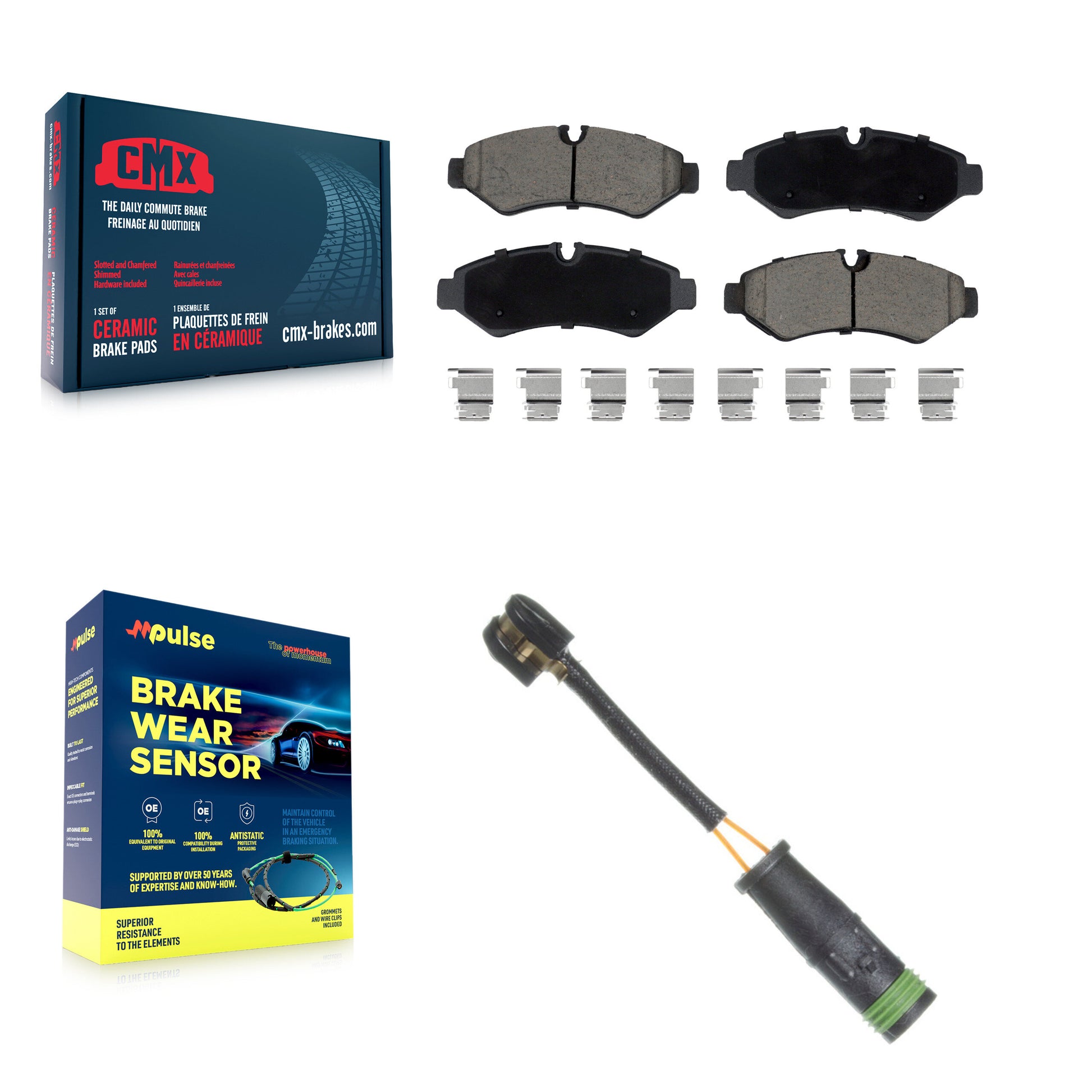 CMX KCW-101256 Disc Brake Pad for 2020-2023 Freightliner Sprinter 3500XD, Mercedes-Benz Sprinter 3500XD, Mercedes-Benz Sprinter 4500 - Rear product image