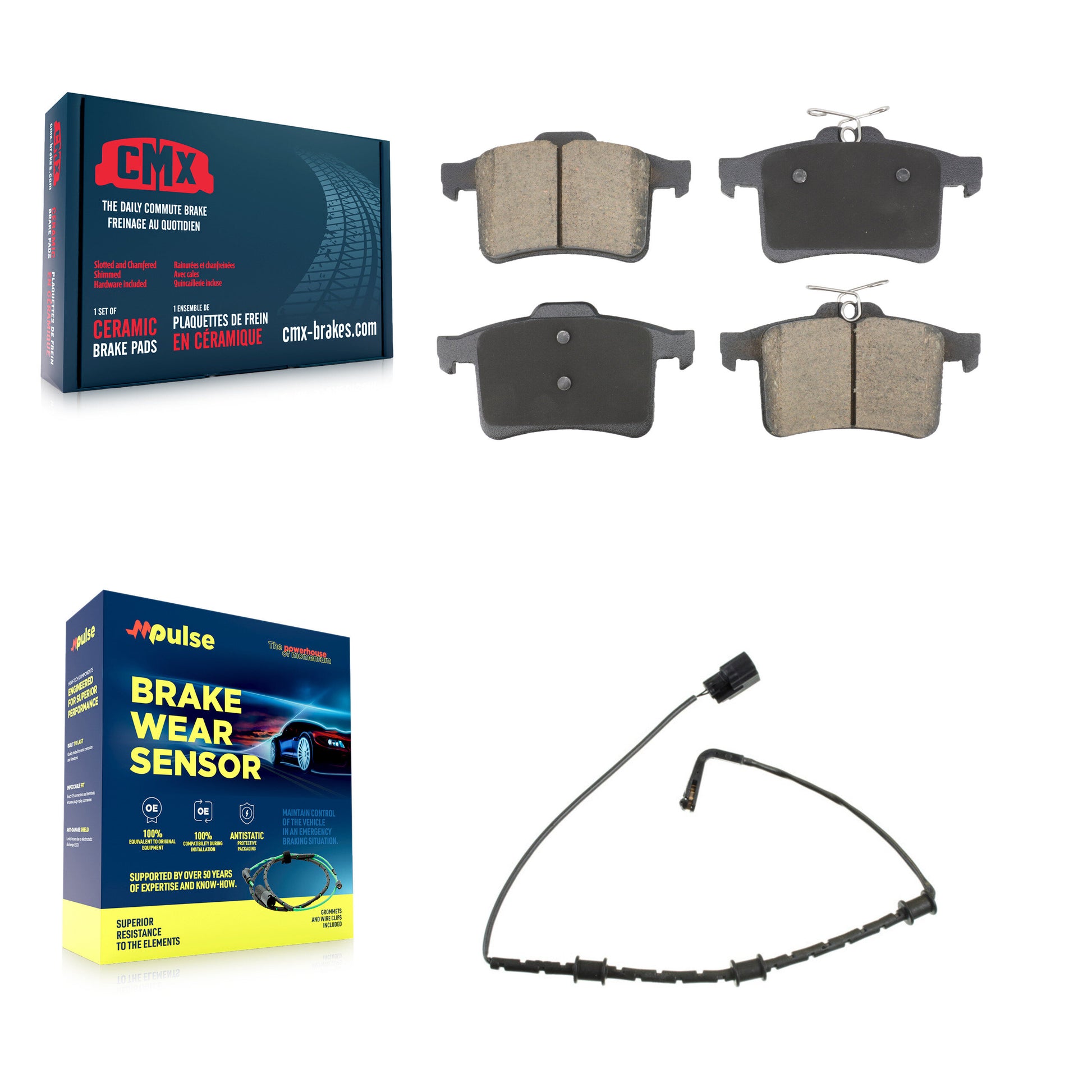 CMX KCW-101261 Disc Brake Pad for 2010-2016 Jaguar XJ, Jaguar XJR - Rear product image