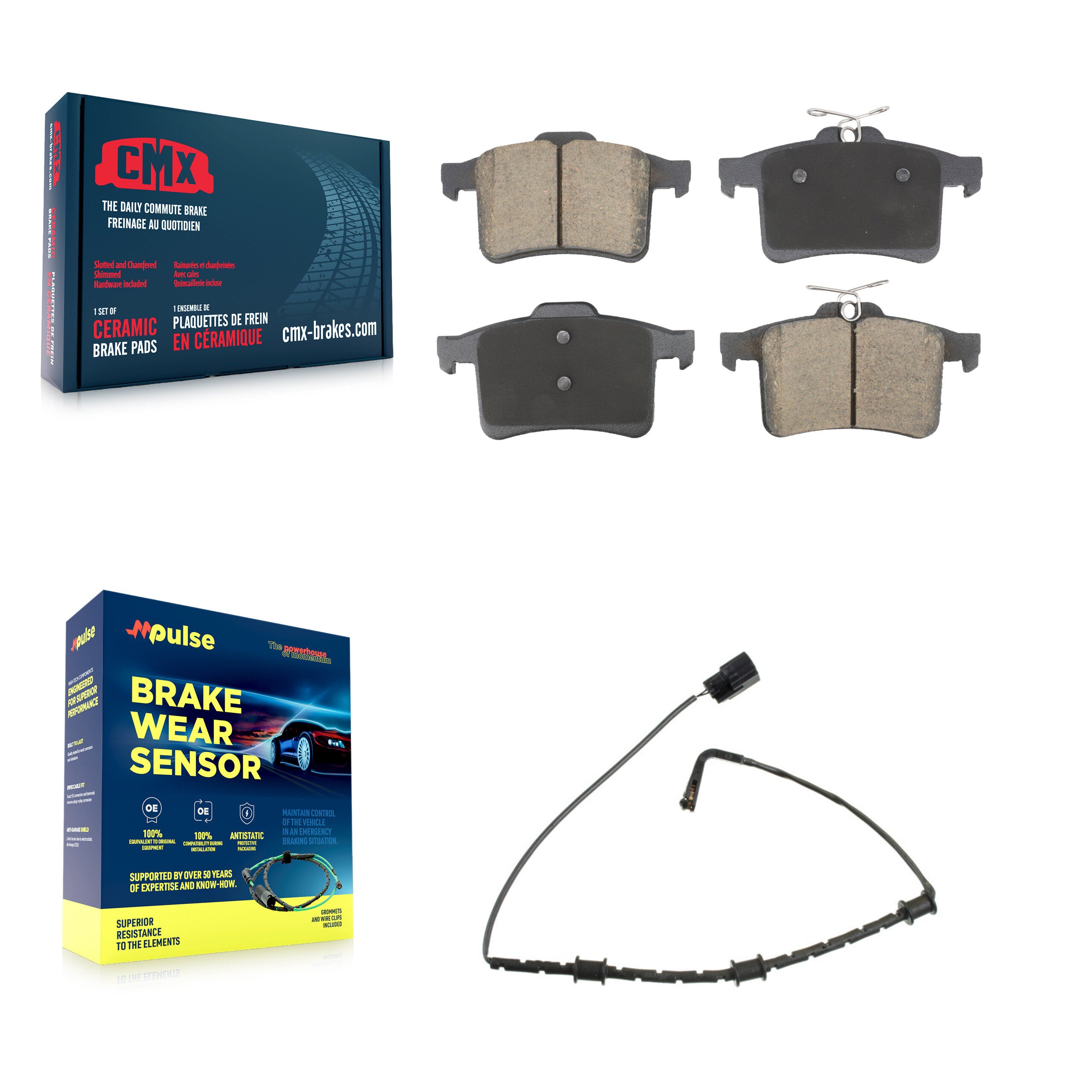 CMX KCW-101261 Disc Brake Pad for 2010-2016 Jaguar XJ, Jaguar XJR - Rear product image