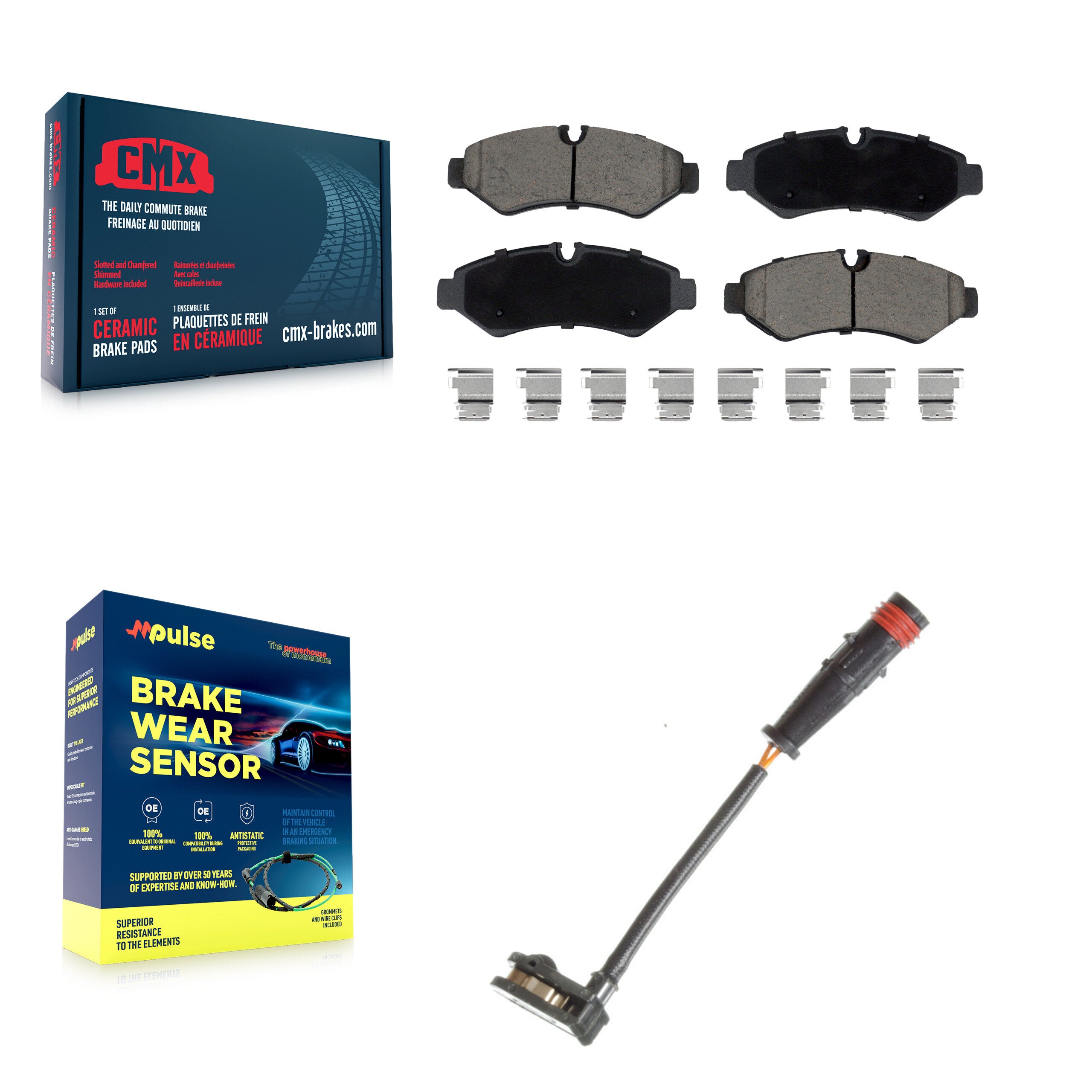 CMX KCW-101263 Disc Brake Pad for 2019-2024 Mercedes-Benz Sprinter 1500, Mercedes-Benz Sprinter 2500 - Rear product image