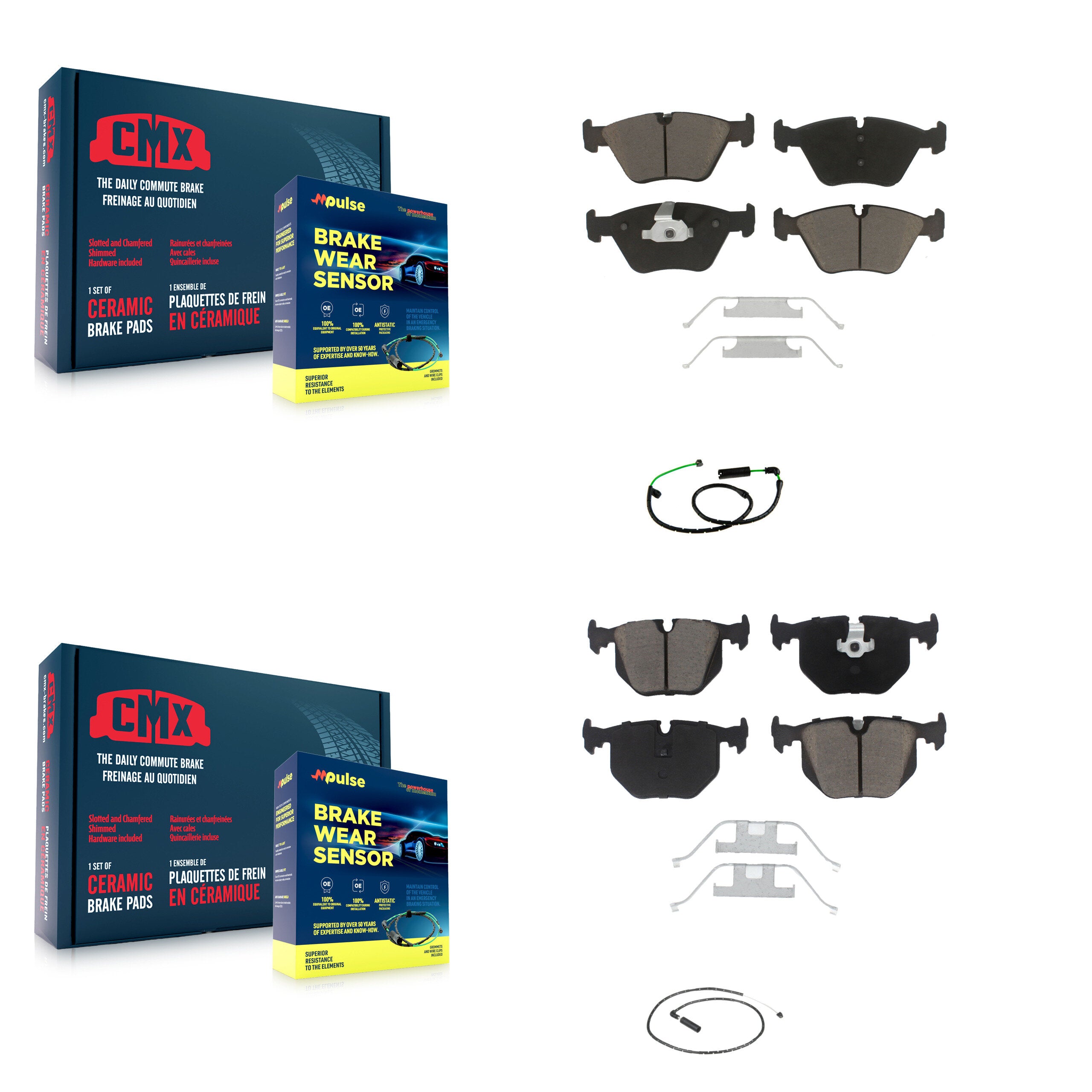 CMX KCW-101274 Disc Brake Pad for 2006-2010 BMW X3 - Front and Rear product image