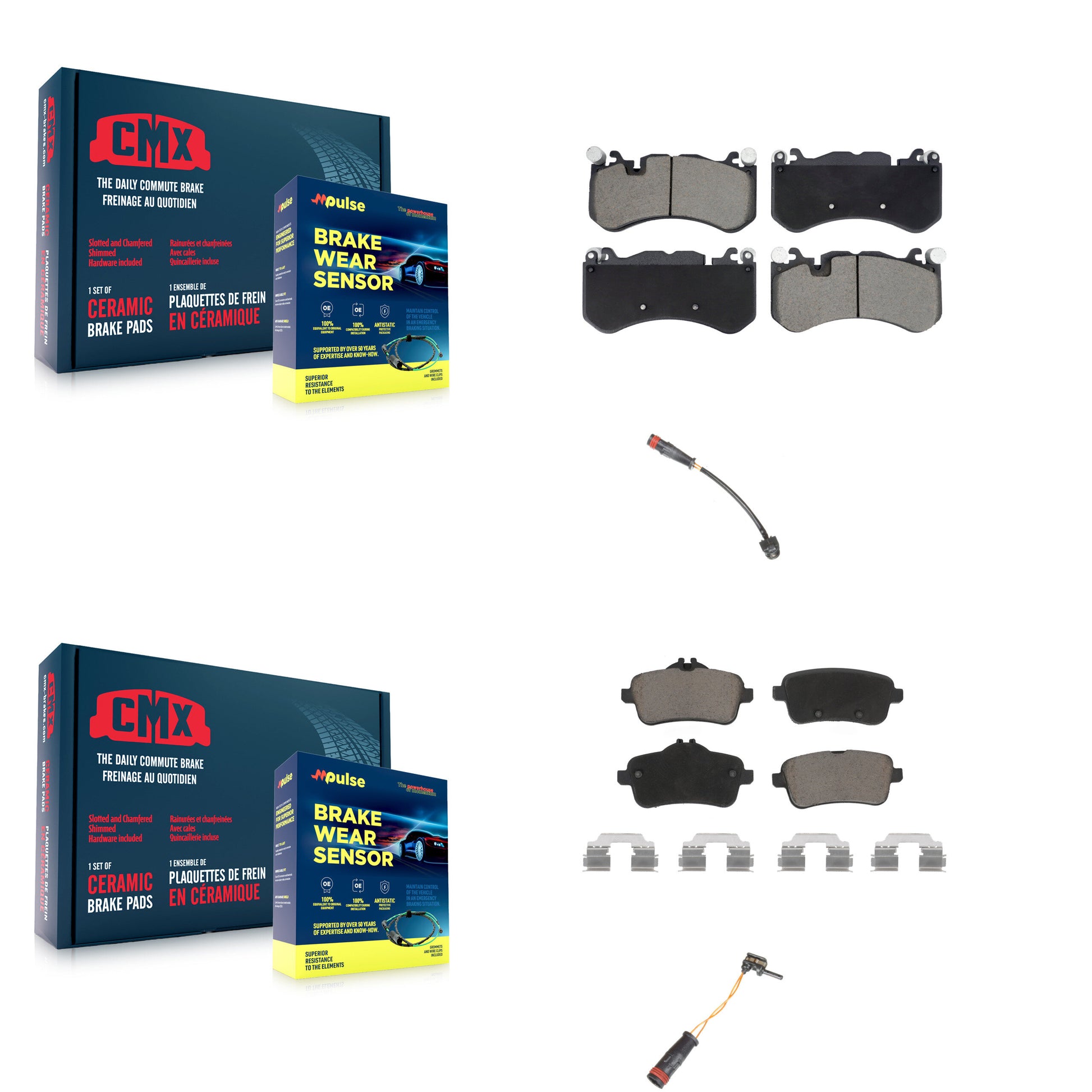 CMX KCW-101278 Disc Brake Pad for 2012-2019 Mercedes-Benz GLE63 AMG, Mercedes-Benz GL63 AMG, Mercedes-Benz ML63 AMG - Front and Rear product image