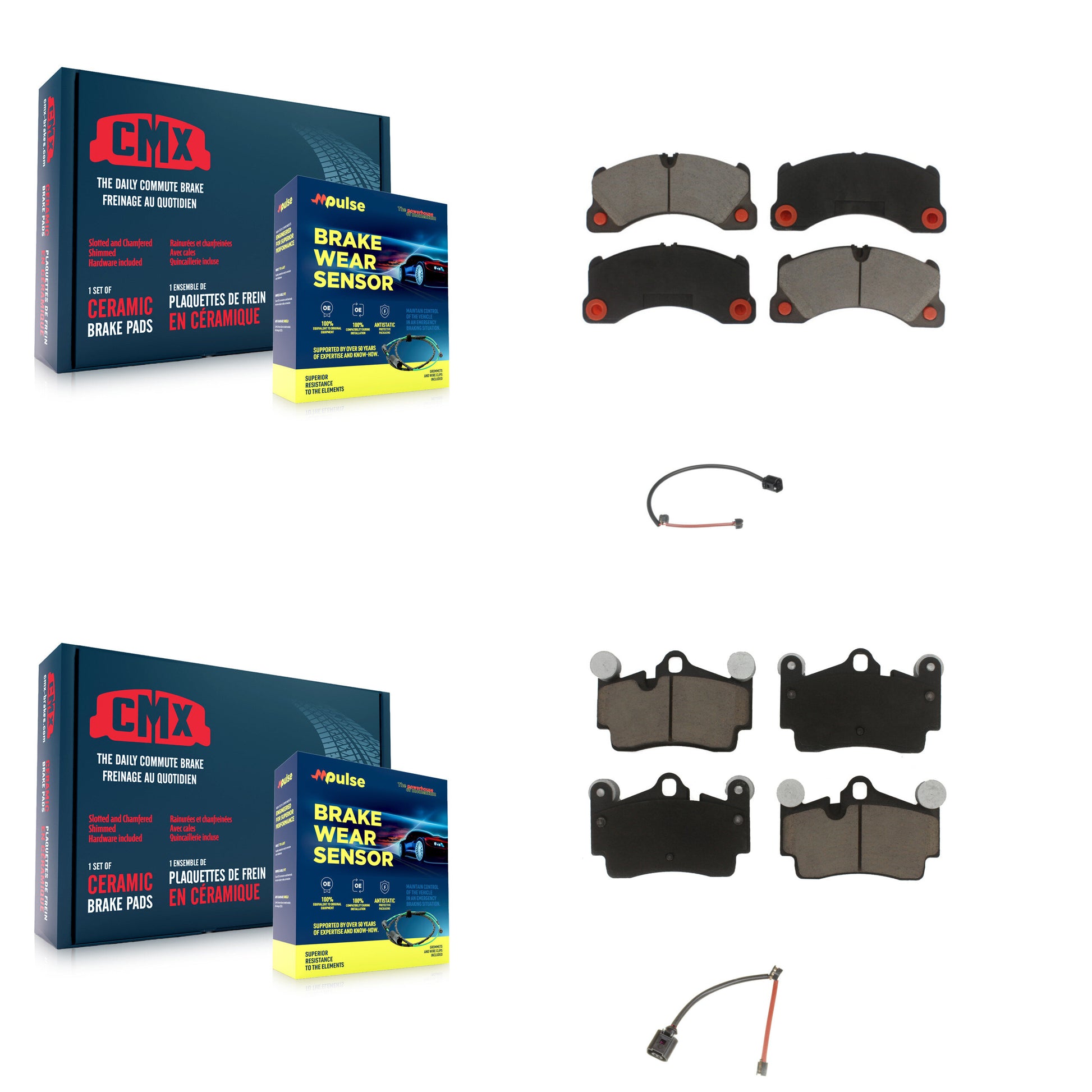 CMX KCW-101293 Disc Brake Pad for 2008-2010 Porsche Cayenne - Front and Rear product image