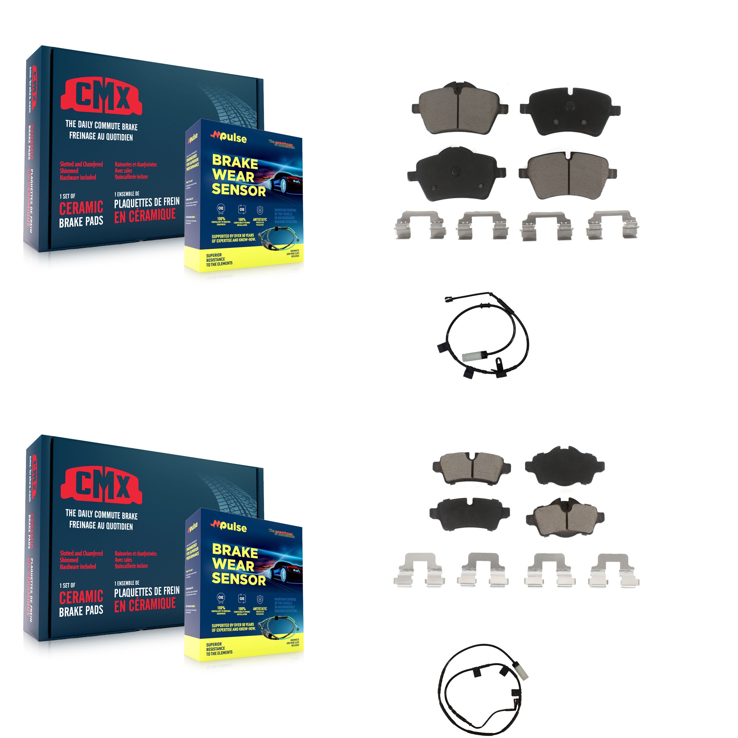CMX KCW-101296 Disc Brake Pad for 2013 Mini Cooper - Front and Rear product image