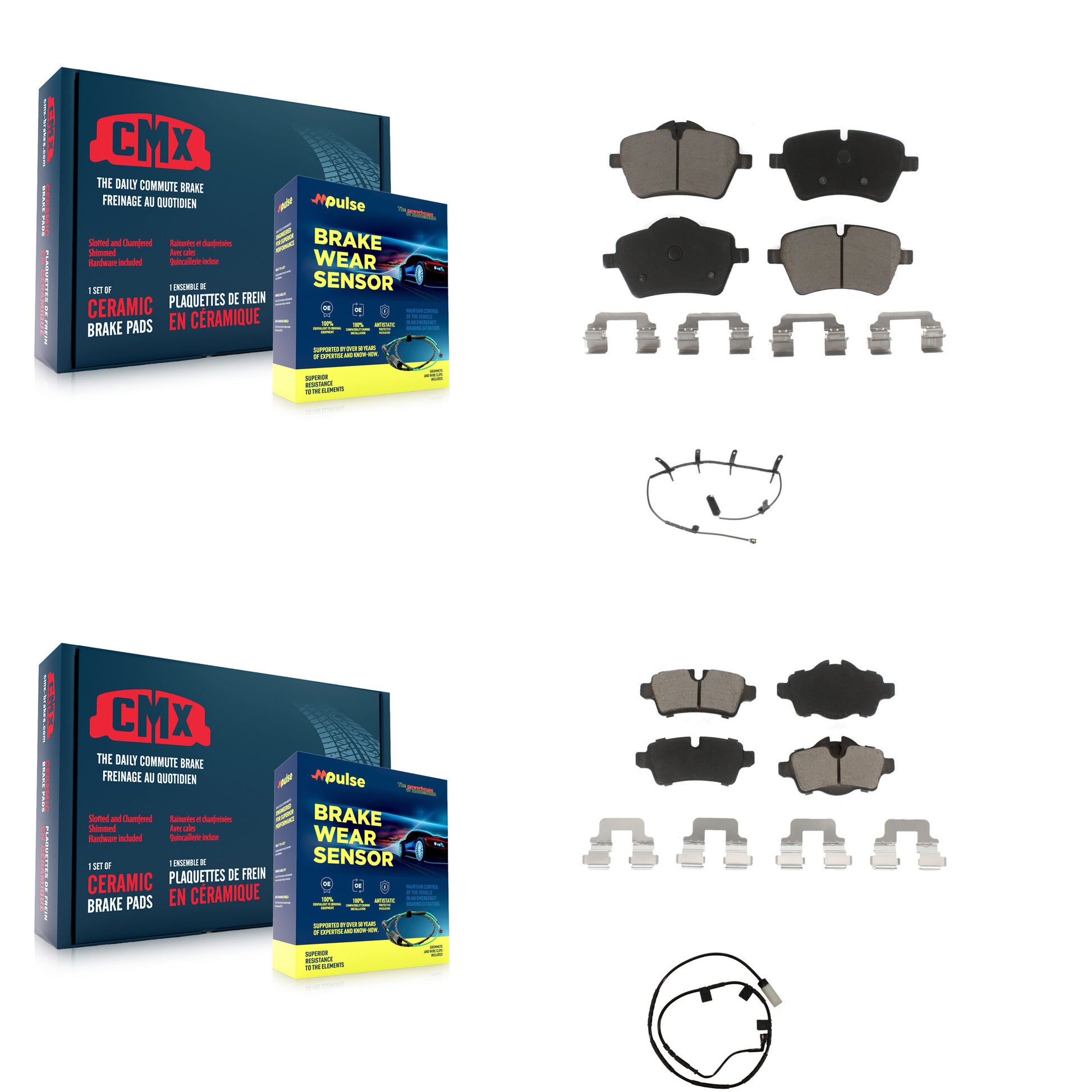 CMX KCW-101299 Disc Brake Pad for 2007-2008 Mini Cooper - Front and Rear product image