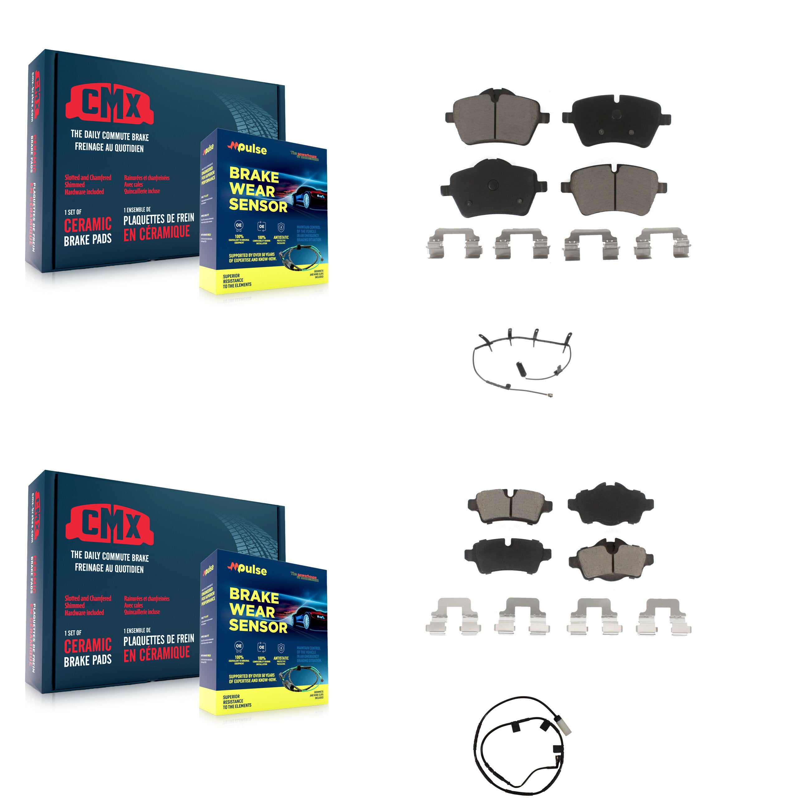 CMX KCW-101299 Disc Brake Pad for 2007-2008 Mini Cooper - Front and Rear product image