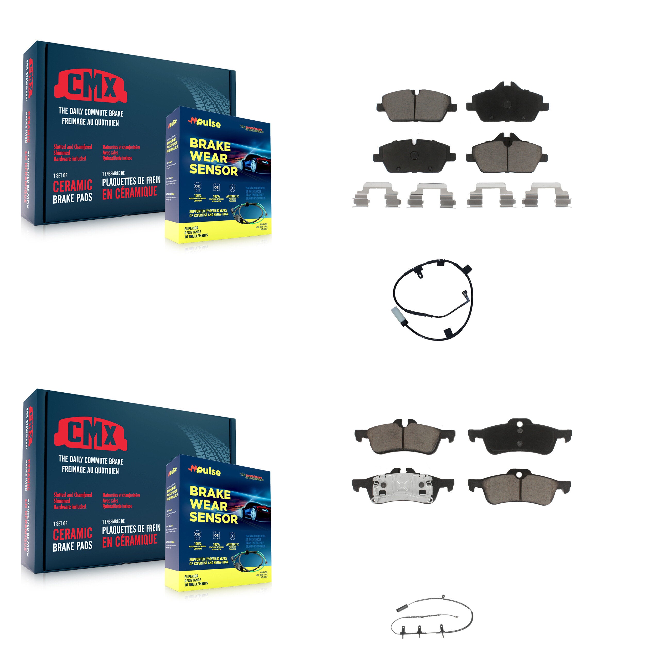 CMX KCW-101300 Disc Brake Pad for 2007-2008 Mini Cooper - Front and Rear product image
