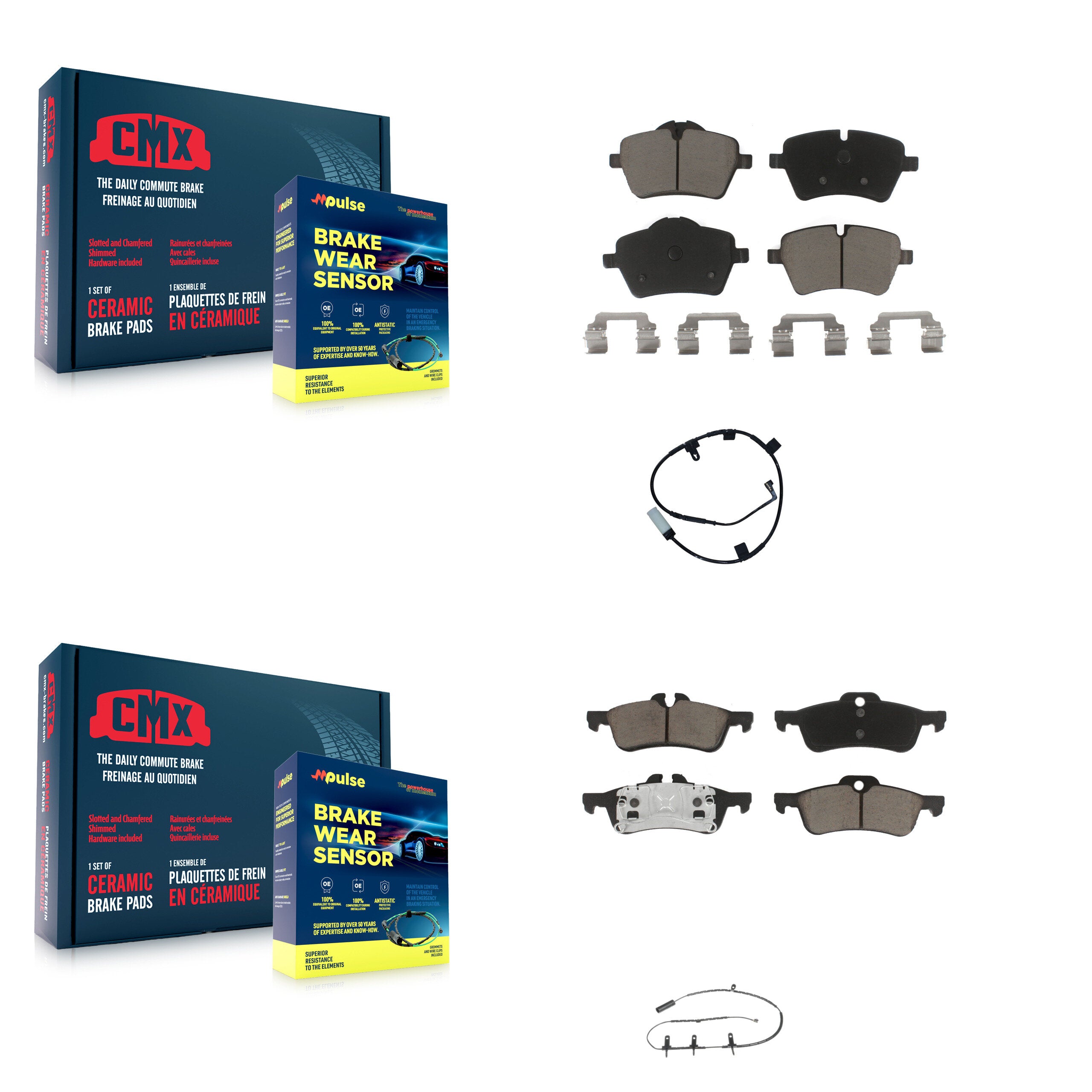 CMX KCW-101302 Disc Brake Pad for 2007-2008 Mini Cooper - Front and Rear product image
